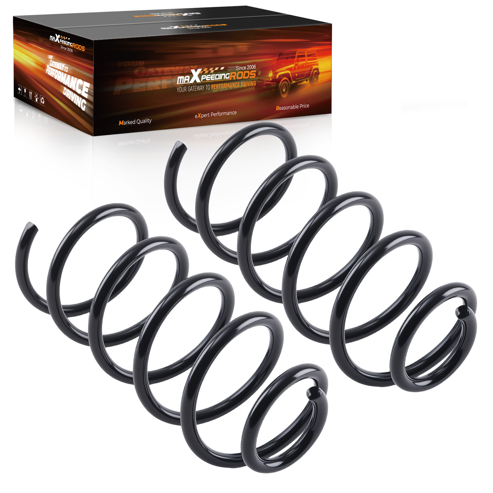 2x Coil Spring Rear for Smart Fortwo 450 1999-04 0007502V002 Q0012187V001 249mm