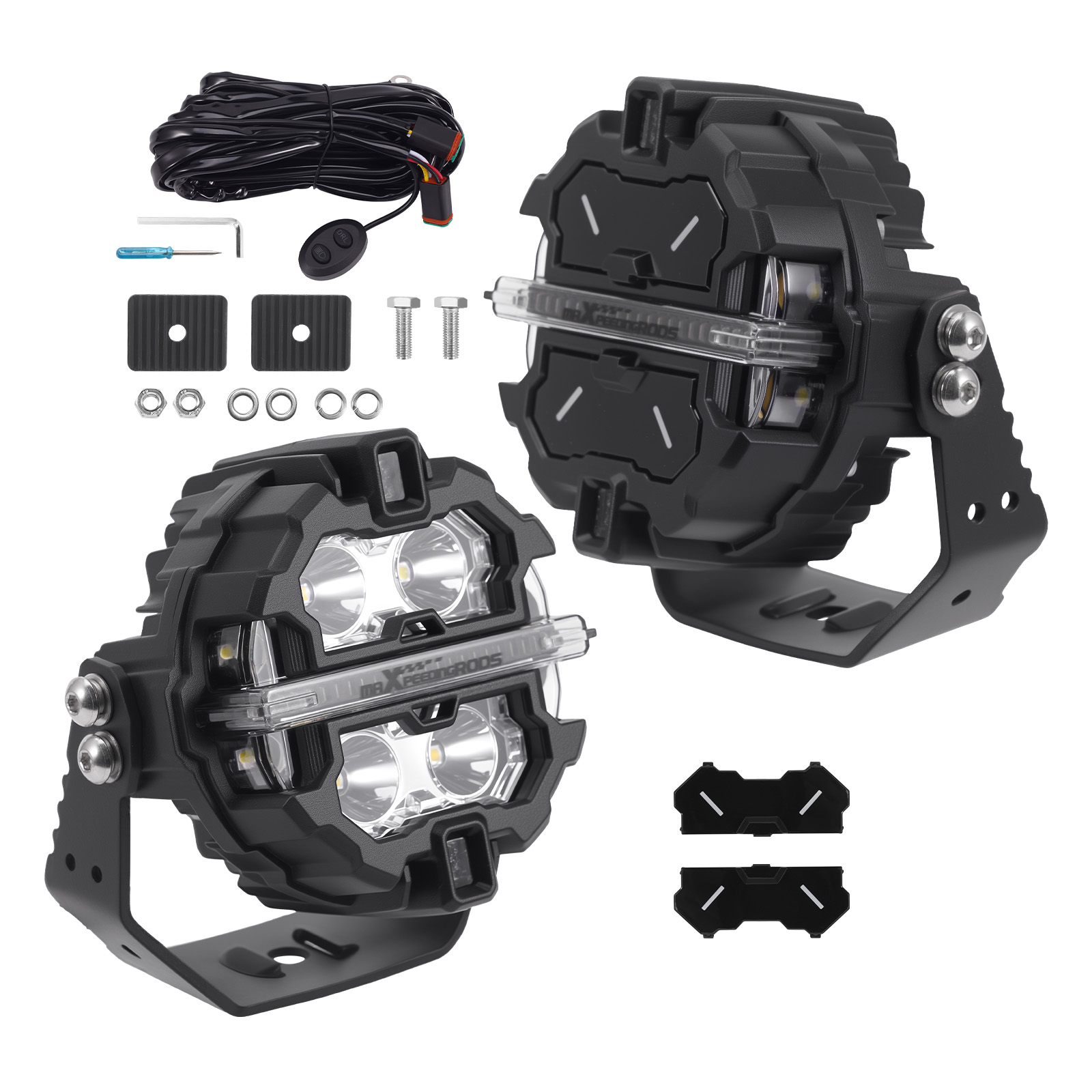160W LED Work Light Pods IP68 White Amber DRL Spot Beam For Jeep ATV Marine 4WD