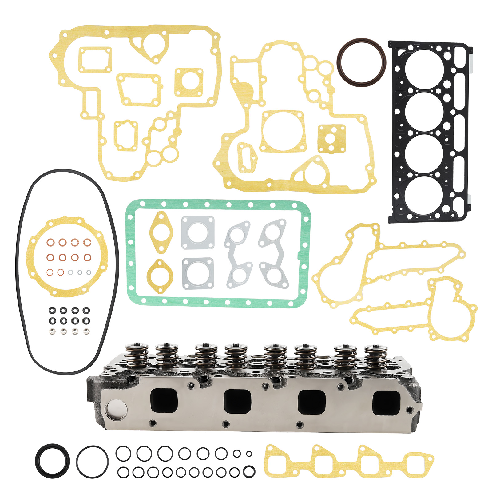 V2003 Complete Cylinder Head & Gasket Kit for Kubota Tractor L4200 Bobcat 753