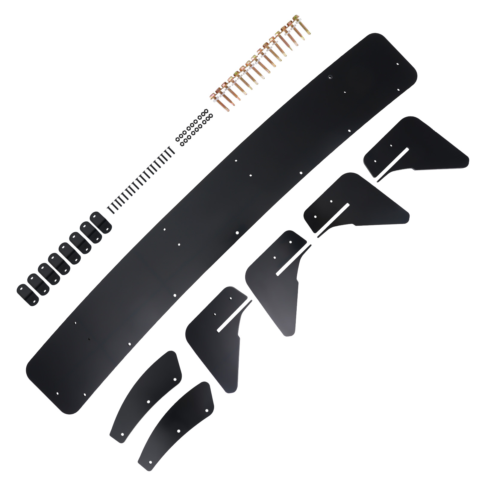 ABS Rear Diffuser Side Splitter for VW Golf MK7 GTI 2013+ Black Bumper Extension