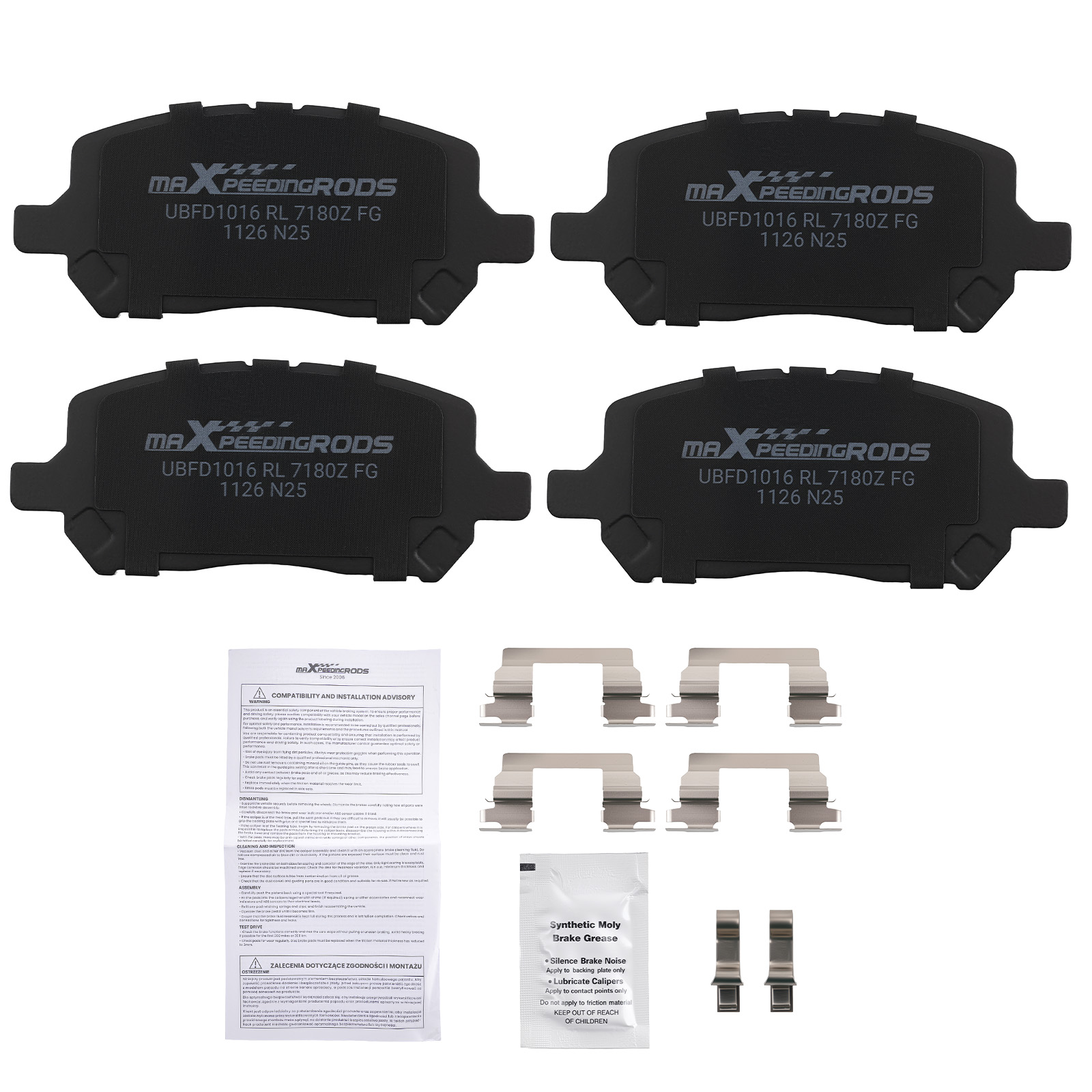2 Pairs Front Ceramic Brake Pads Kit for Chevrolet Cobalt Pontiac G5 Saturn Ion