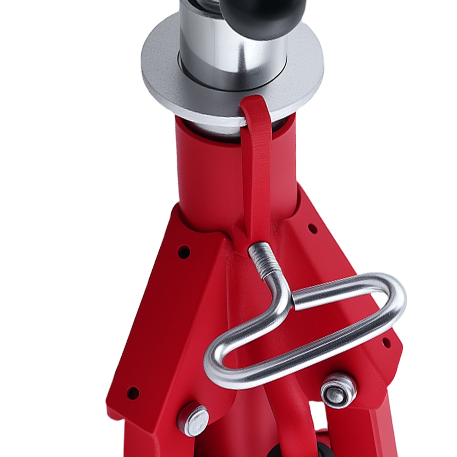 Steel V-Head Adjustable Pipe Stand 20-37 inch 882 lbs Capacity Casters