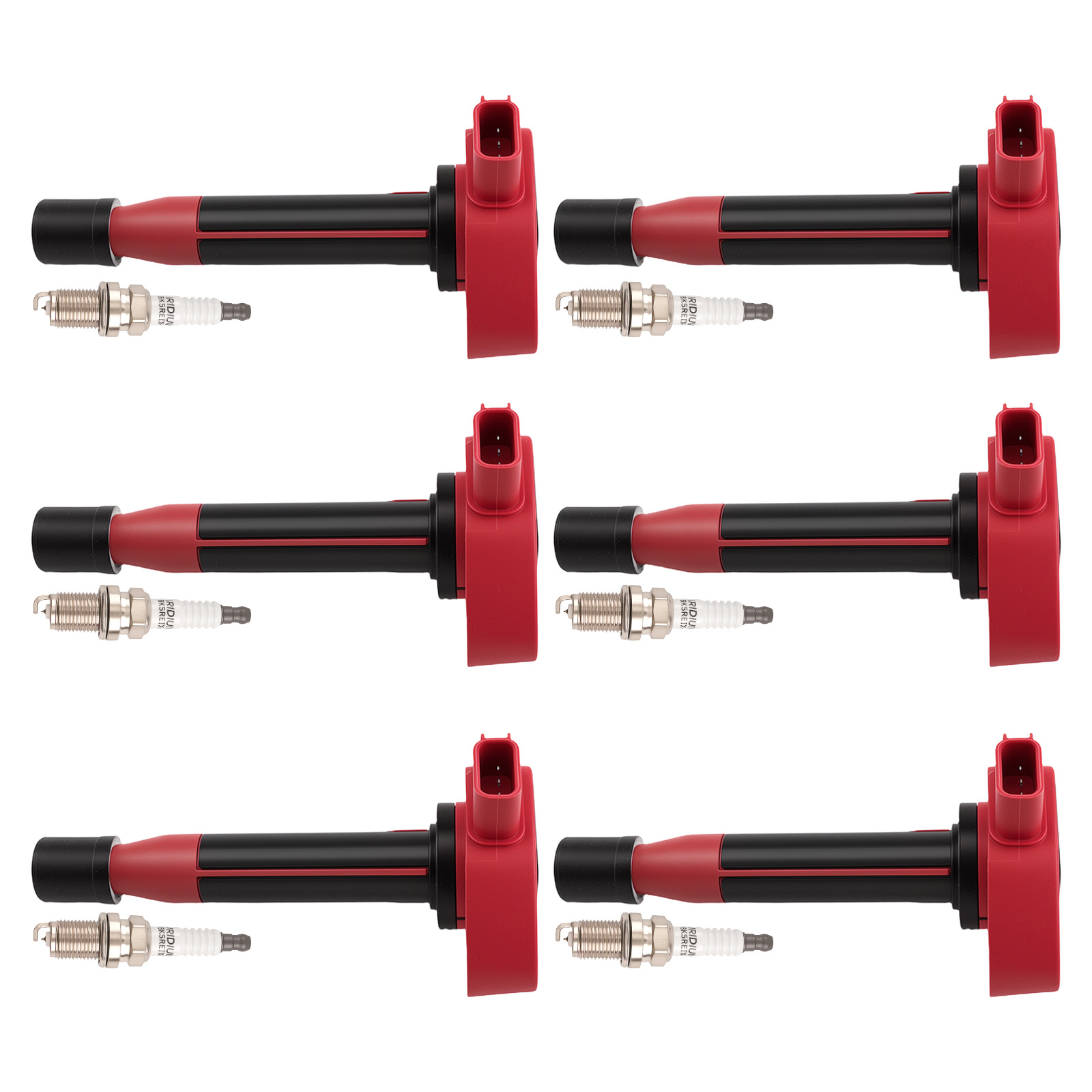 6pcs Ignition Coils & Iridium Spark Plugs for Honda Accord Acura CL TL V6 99-04