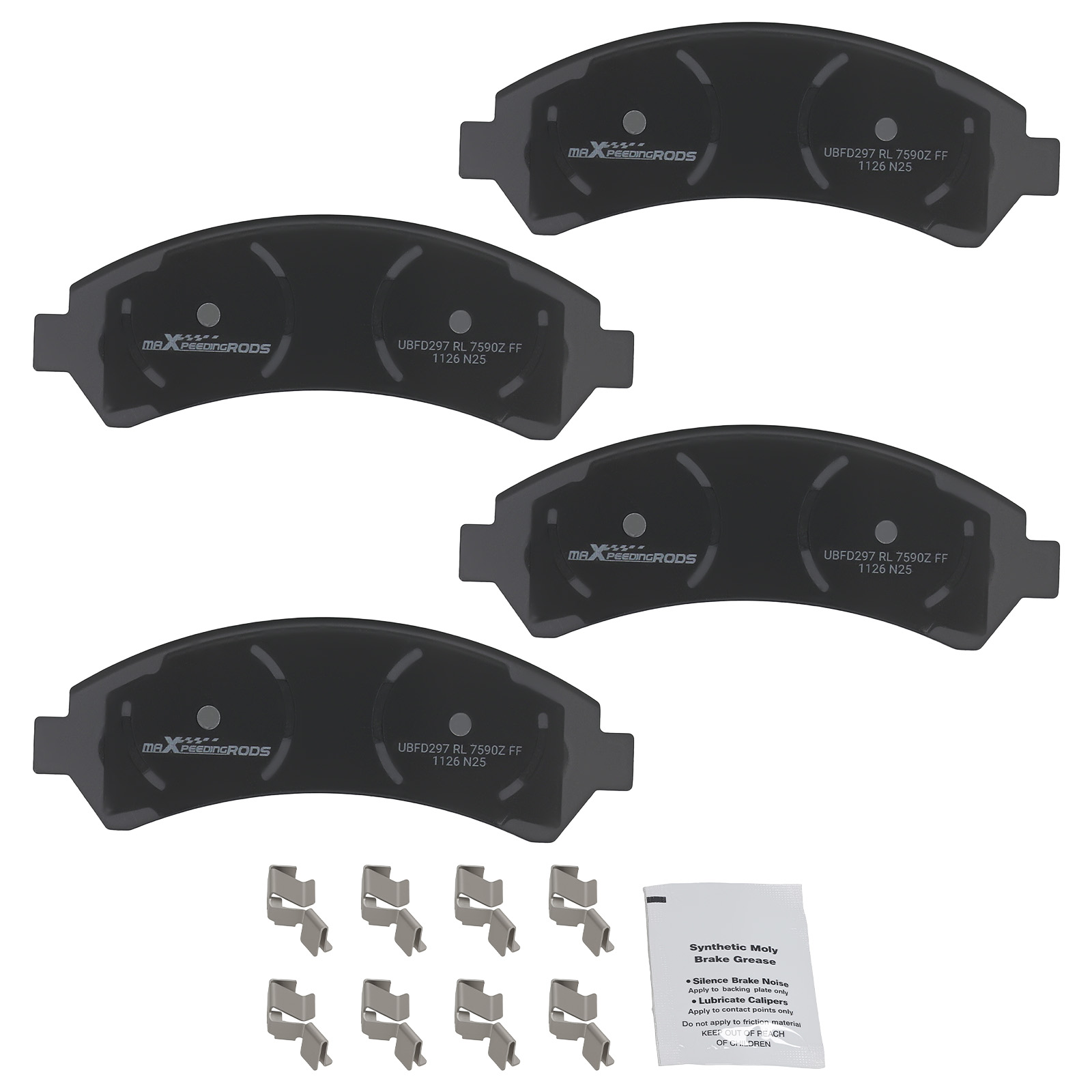 Front L&R Ceramic Brake Pads Kit for Gmc Jimmy 1998-2002 Sonoma 1998-2004 D726