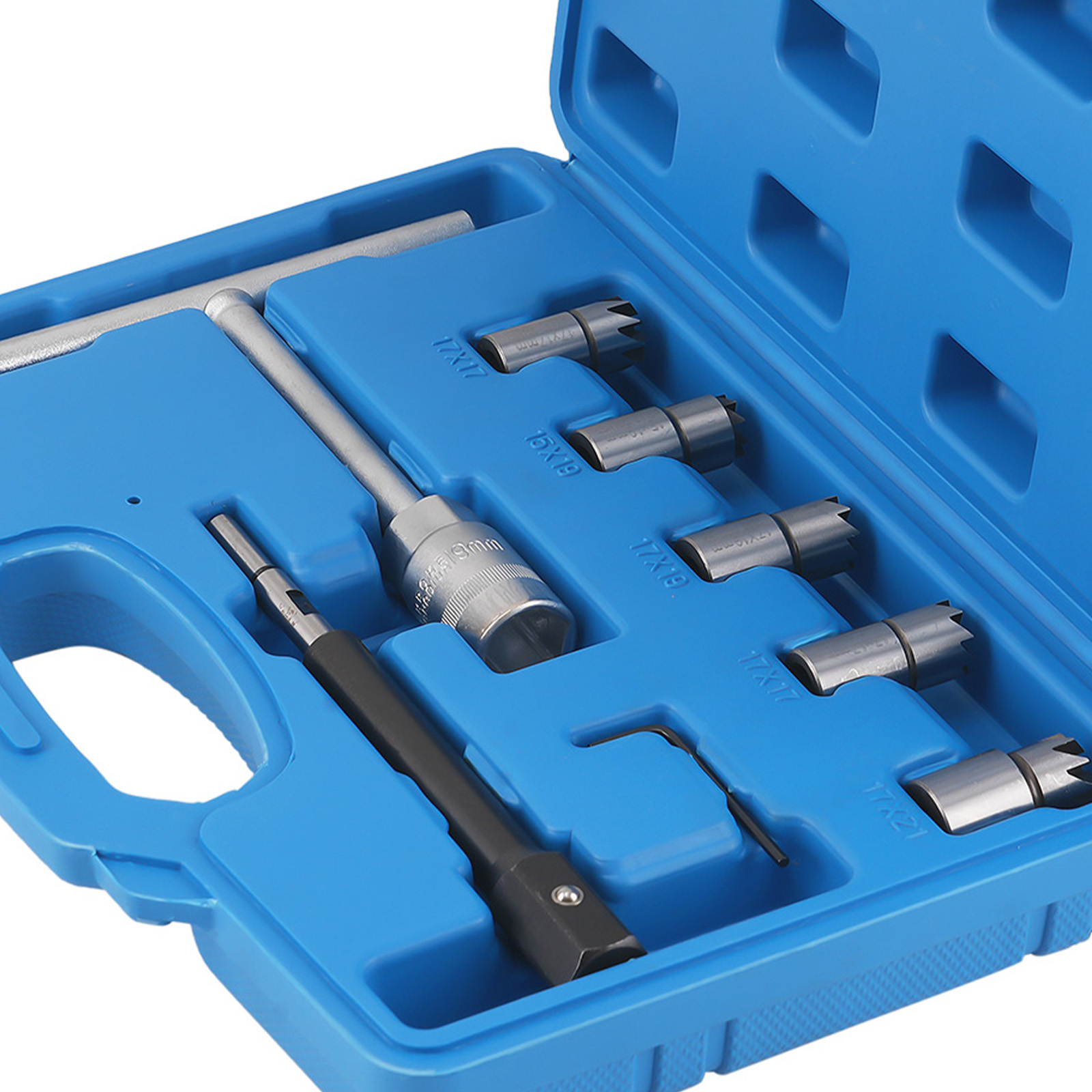 Carbon Steel Injector Seat Cutter Tool 5pc for BMW Mercedes Benz Ford