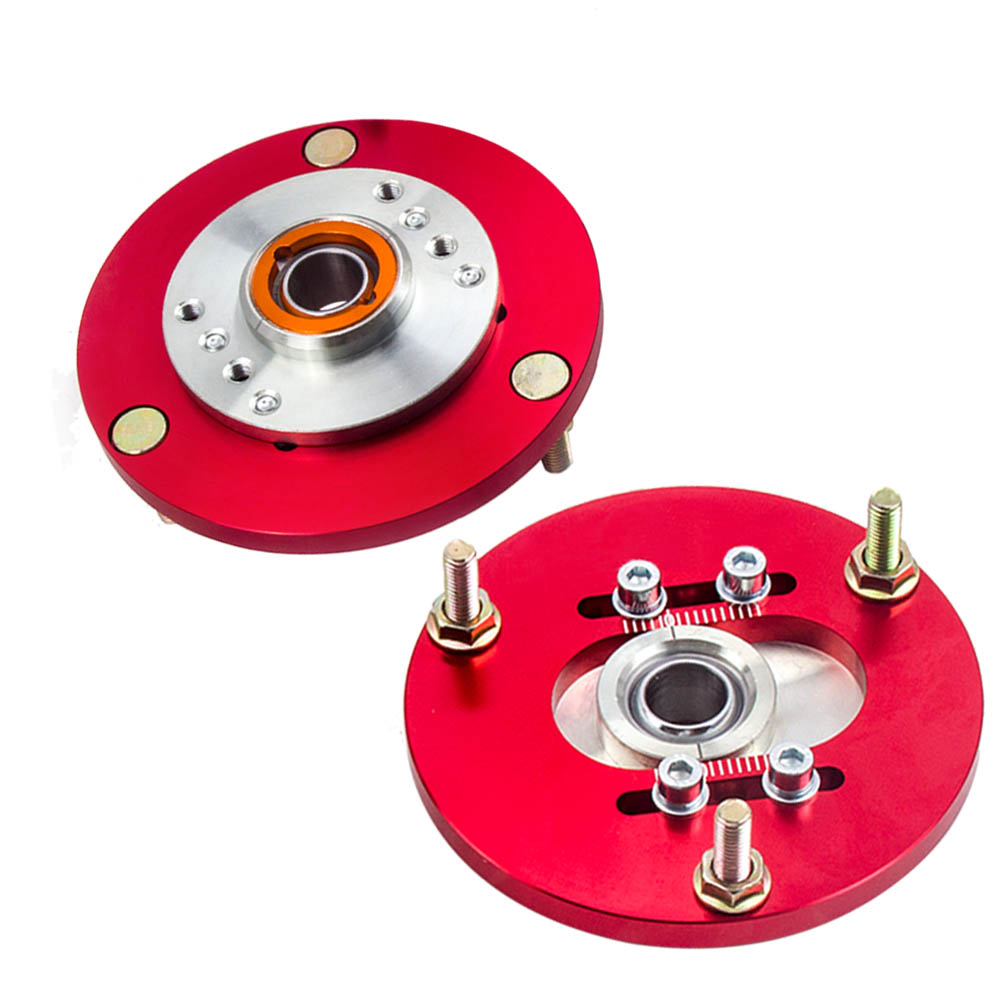 Pair Coilover Pillowball Camber Top Mounts Front Camber Plate fits for BMW E36