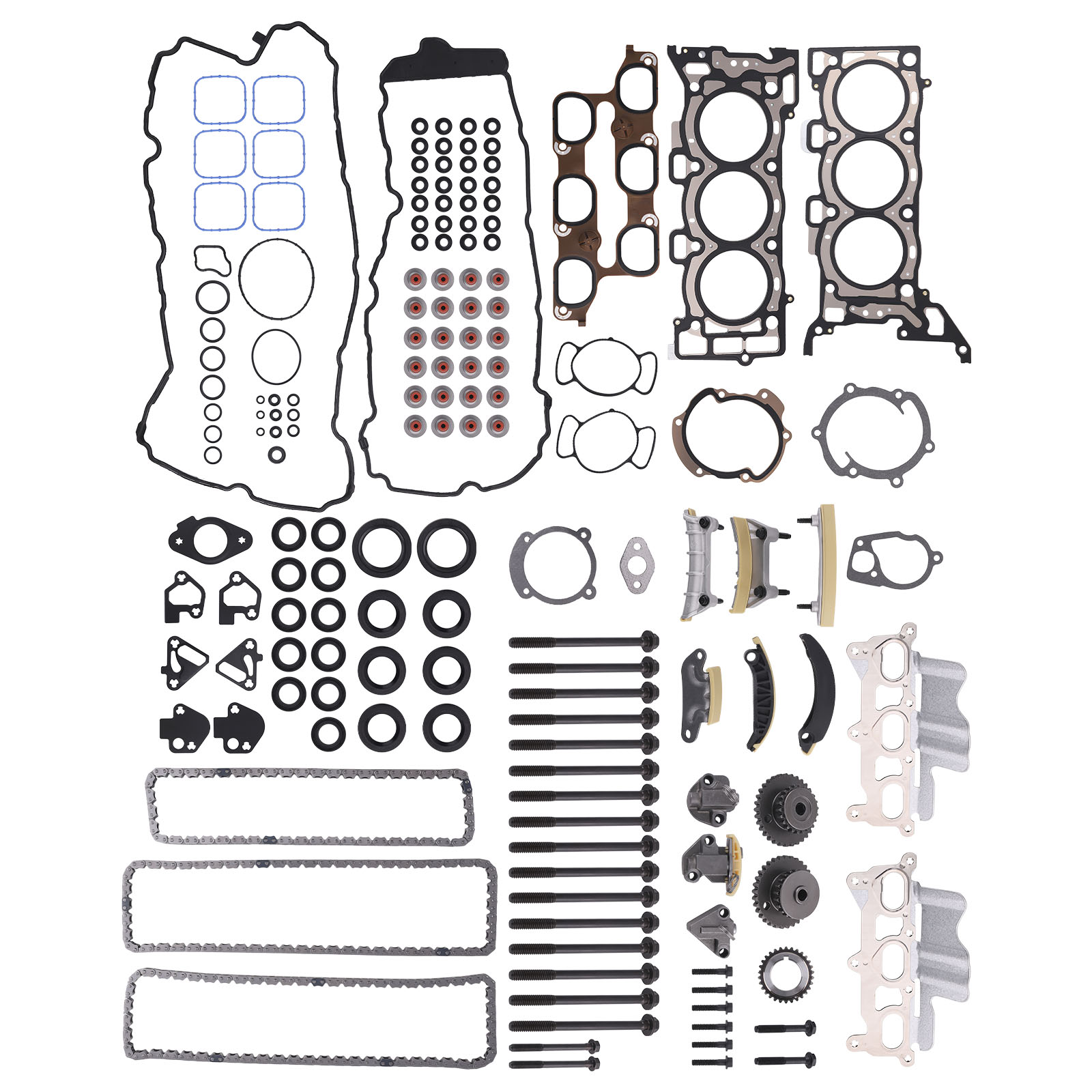 MLS Head Gasket Timing Chain Kit for Buick Chevy GMC 3.0L 182CID V6 10-12