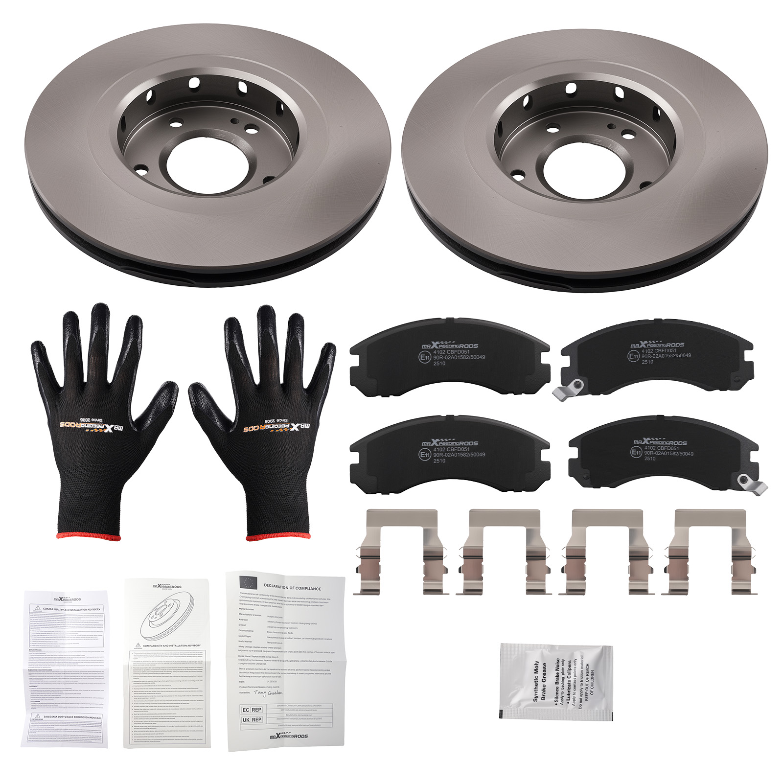 Disques de Frein Ventilés for Peugeot 4007 2.2 HDi 2007-2012 MR128659