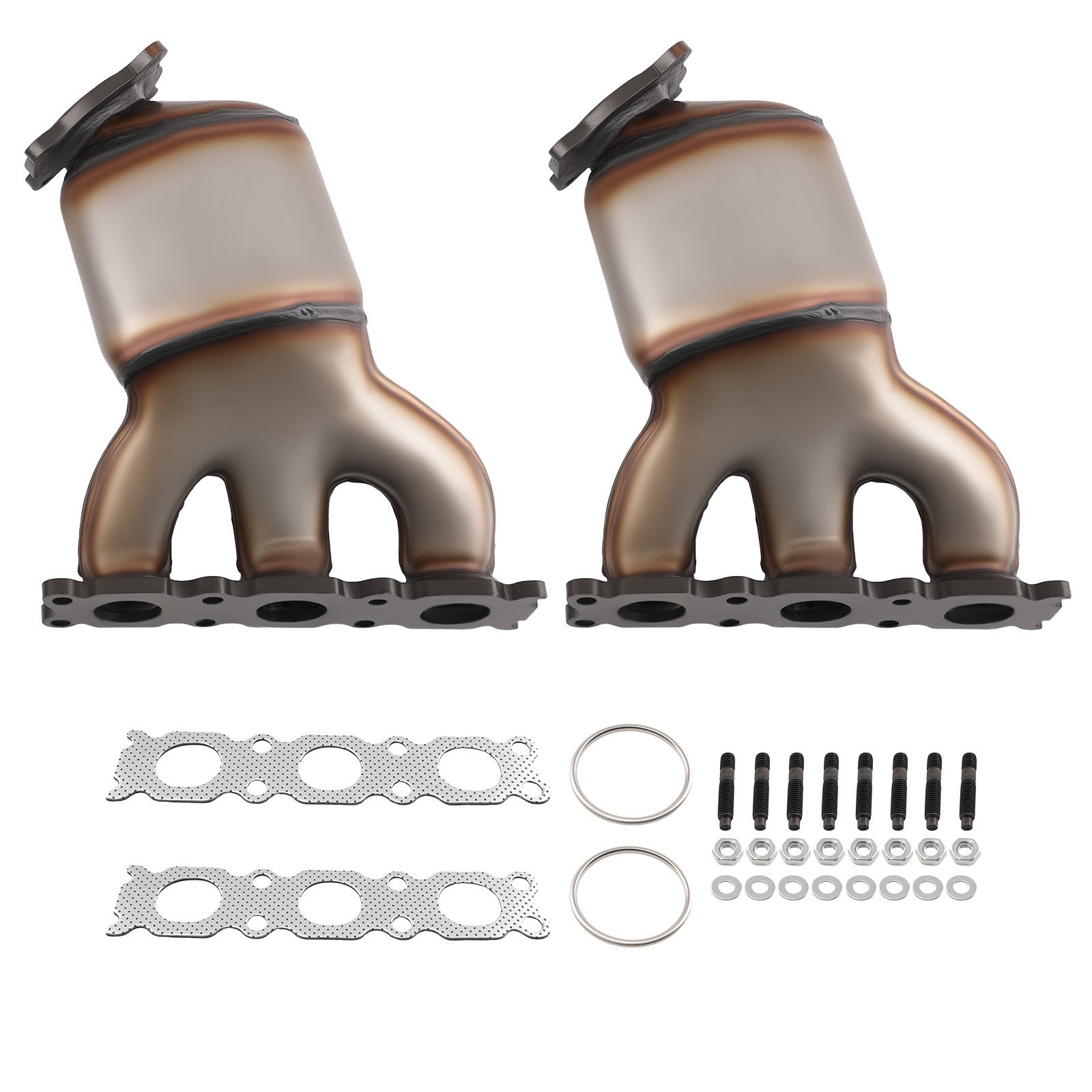 2x Catalytic Converter Front for Volvo S80/V70/XC70/XC60 3.2L 2007-2010 EPA
