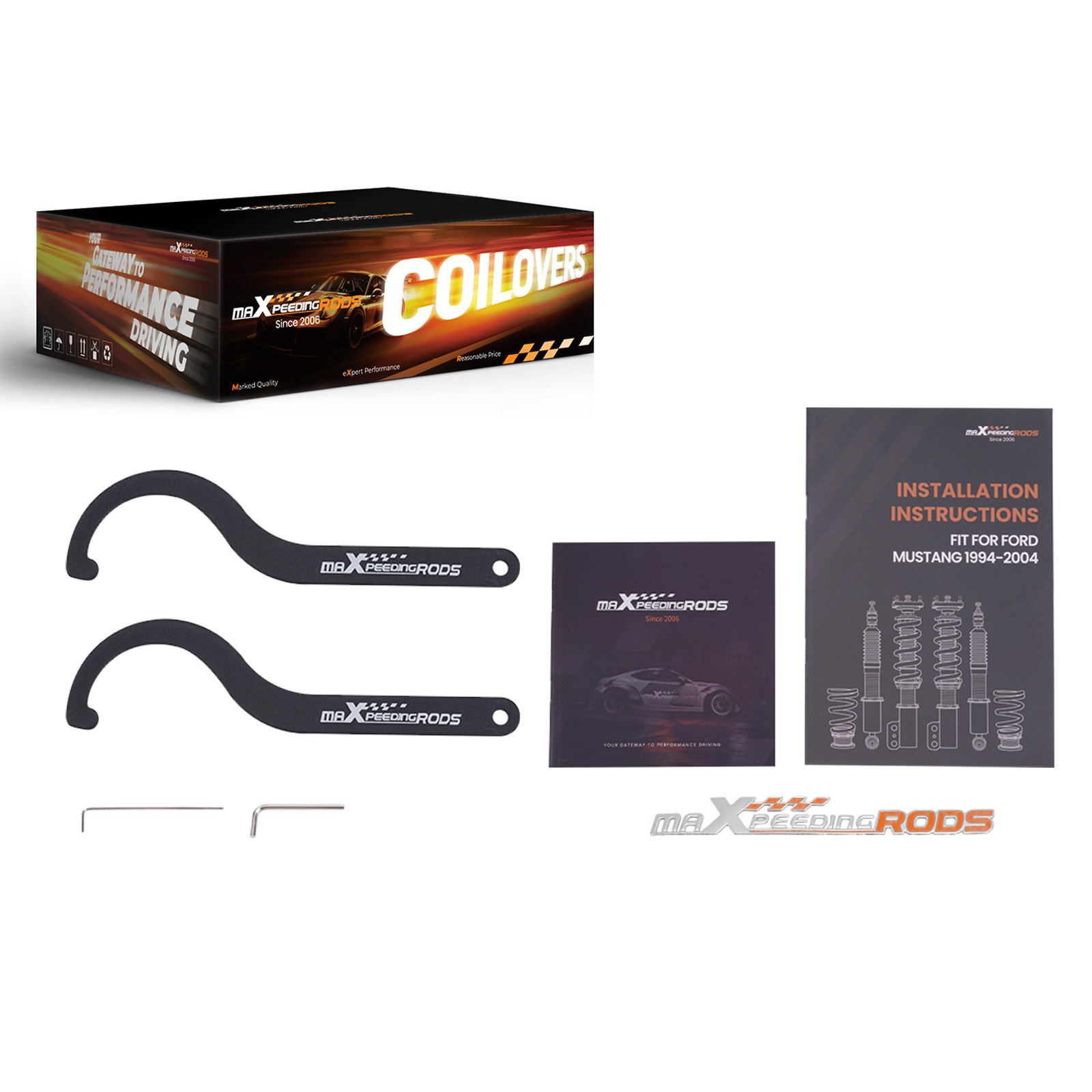 T7 Gewindefahrwerk Federsatz for Ford Mustang Basis SN95 Cabrio/Coupe