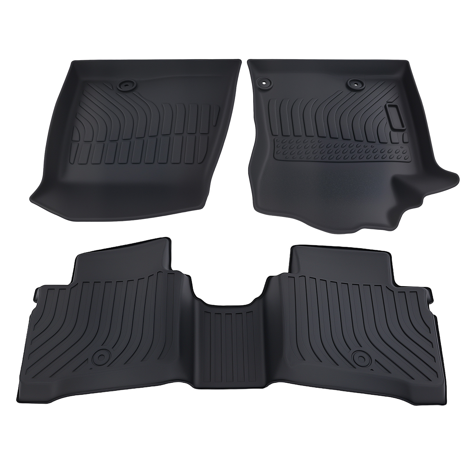 All-Weather Floor Mat Set for Kia Niro 2023-2024 TPE Black Waterproof Custom