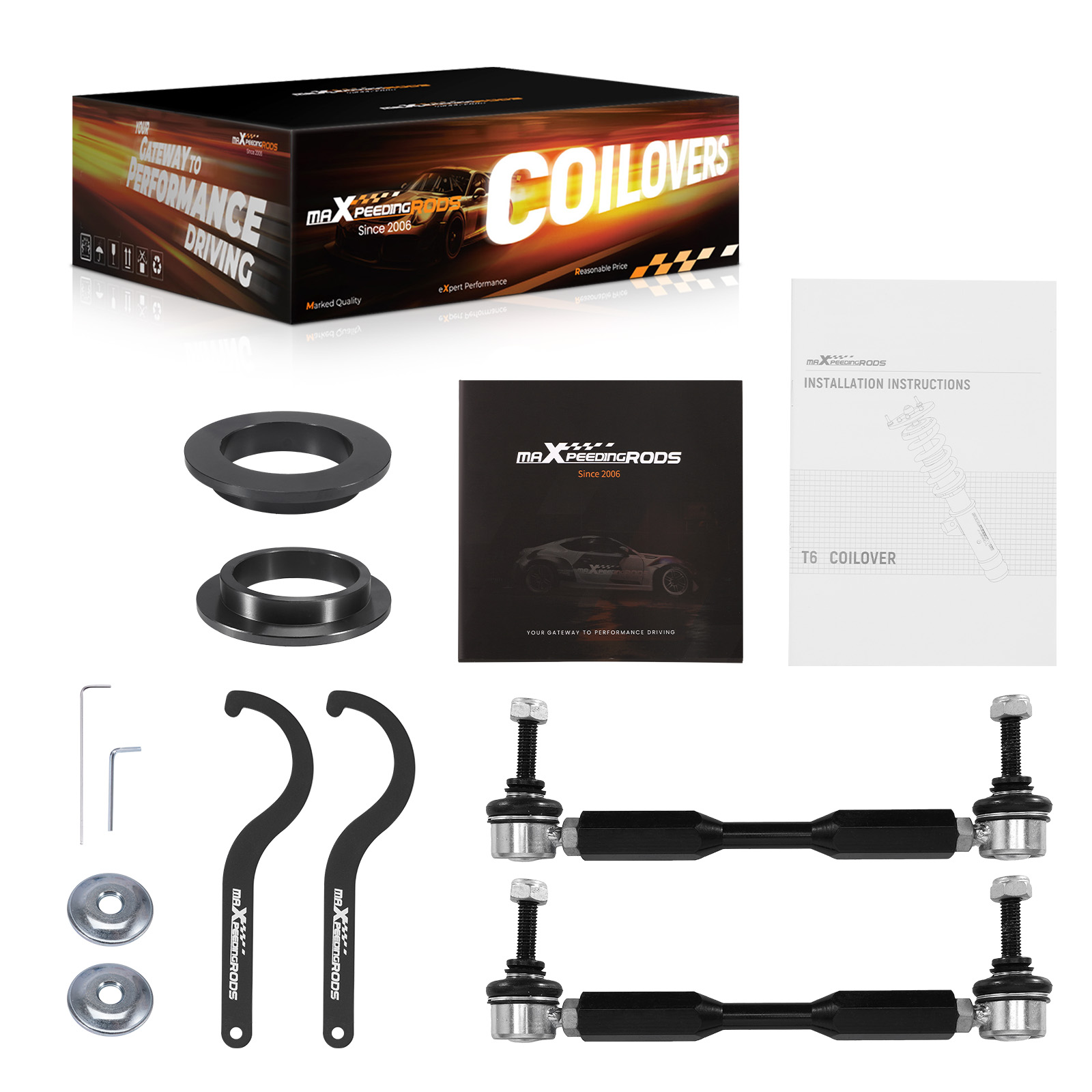 COT6 Einstellbarer Dämpfer Gewindefahrwerk for BMW Z4 Roadster E85 E86 06-09