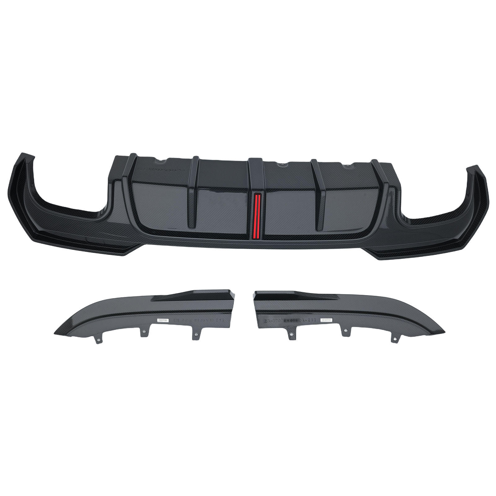 Carbon Fiber Rear Diffuser K Style for BMW G22 G23 4 Series M Sport 2021-24 LED