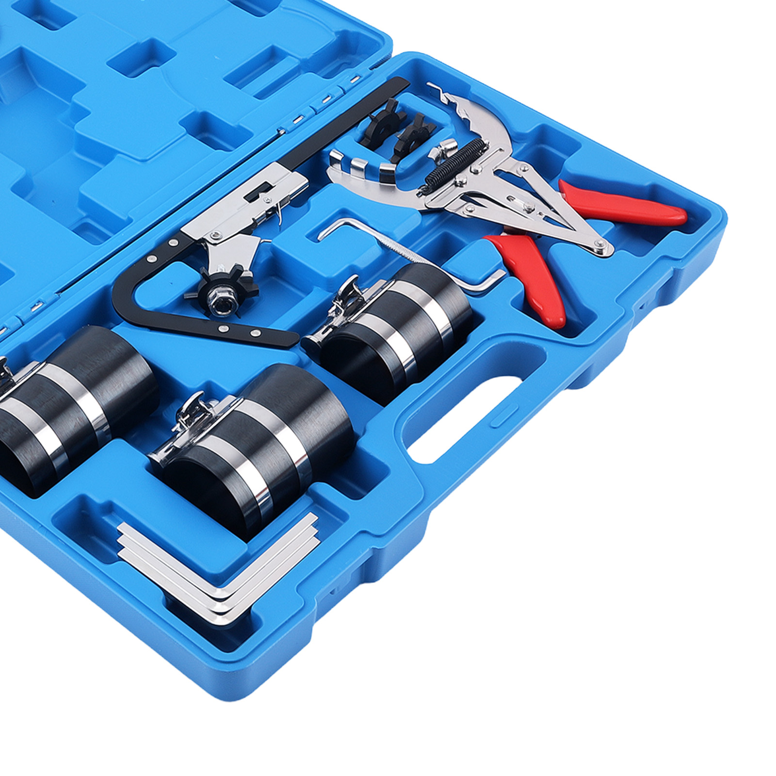 Engine Piston Ring Compressor Pliers 11PC Steel Tool Set 53-175mm Service