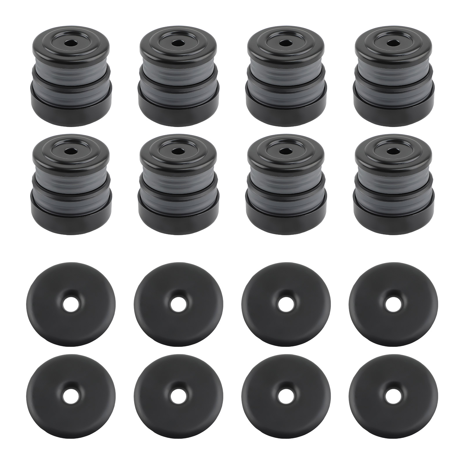 8 pieces Body Mount Bushings Set for Ford Super Duty F-250/F-350 Crew Cab Gray