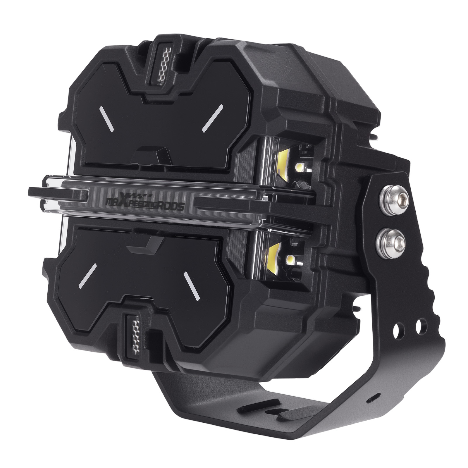 5 Zoll Off Road LED Licht Pods Spot Strahl Seite Shooter Weiß & Bernstein DRL