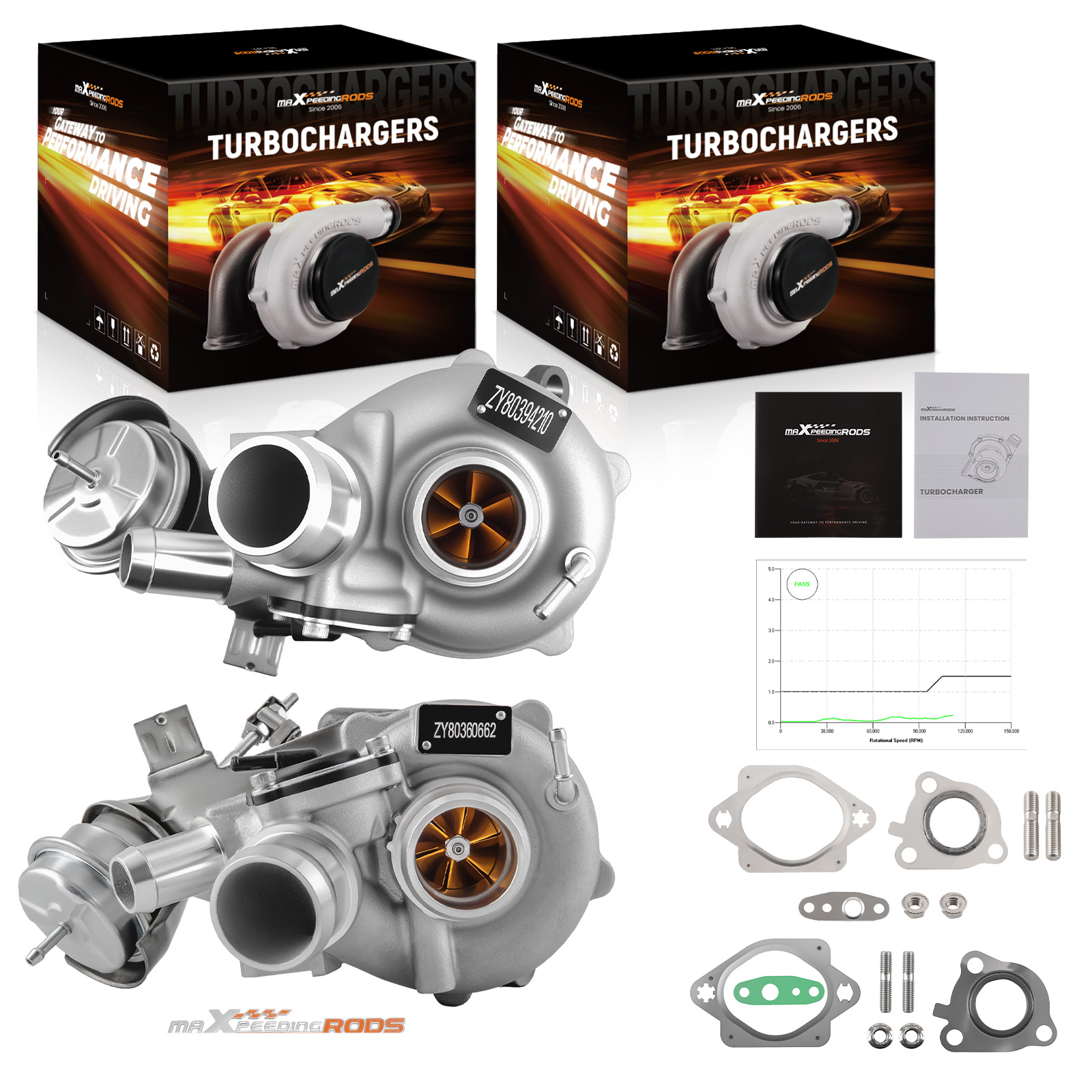 Upgraded Billet Turbochargers for Ford F150 F-150 3.5 V6 Twin Turbo 10 2011 2012