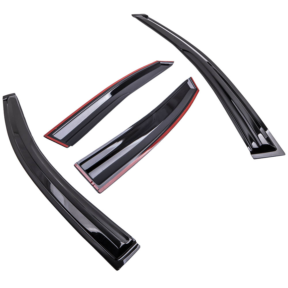 4x Smoke Tinted Acrylic Window Visor Rain Guard Vent for Nissan Sentra 2013-2019