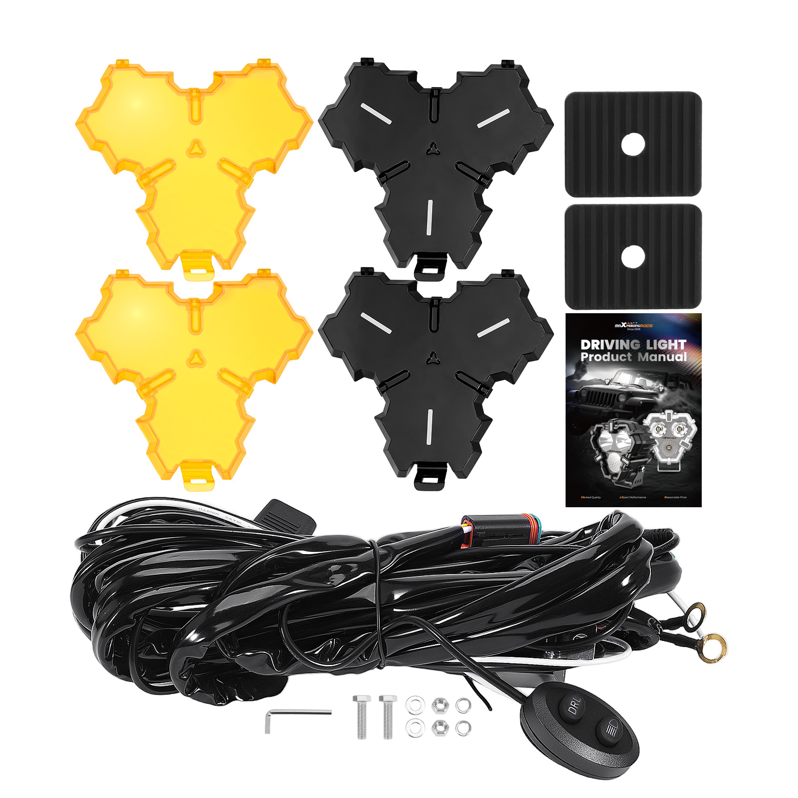 2X 5 Zoll 120w LED Zusatzscheinwerfer DRL Spot Flood For Offroad SUV 4x4