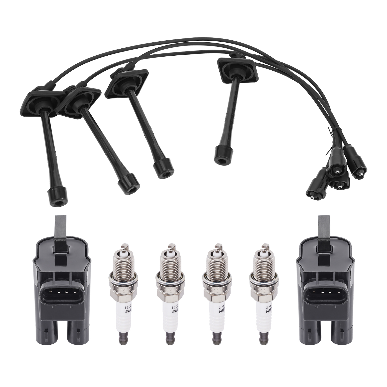 Ignition Coil + Iridium Spark Plugs + Wire for Toyota Camry Solara 1997-2001 L4