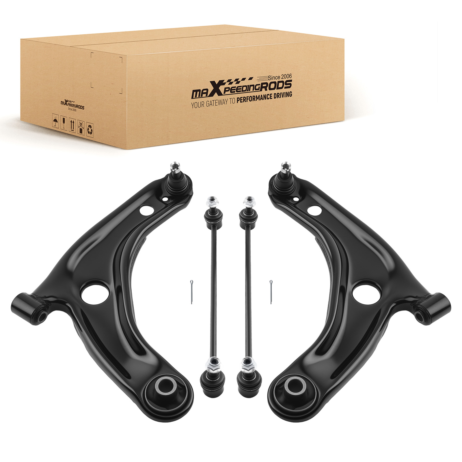 Front Suspension Kit For Prius C Yaris xD 07-19 Lower Control Arm Sway Bar Link