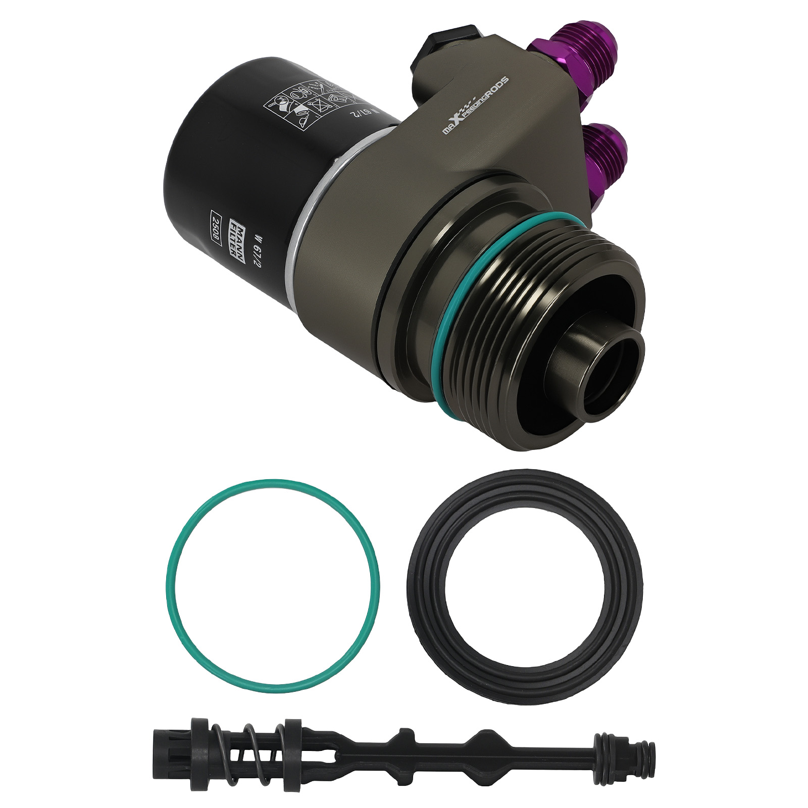 AN10 Oil Sandwich Adapter for VW Golf 7 GTI 1.8T 2.0T MK7 MK7.5 Purple Kit