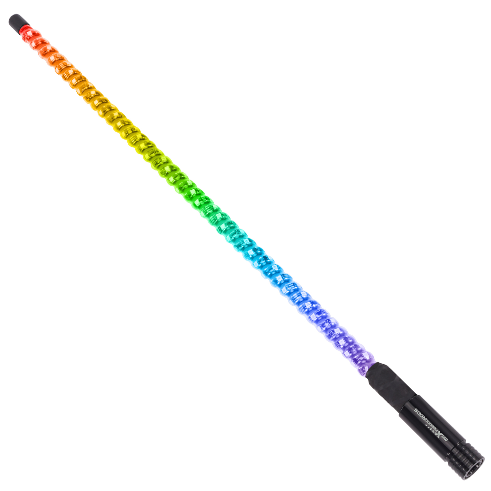 Pair 3FT Smoked Whip Lights LED RGB Antenna Chase w/Flag & Remote for UTV ATV
