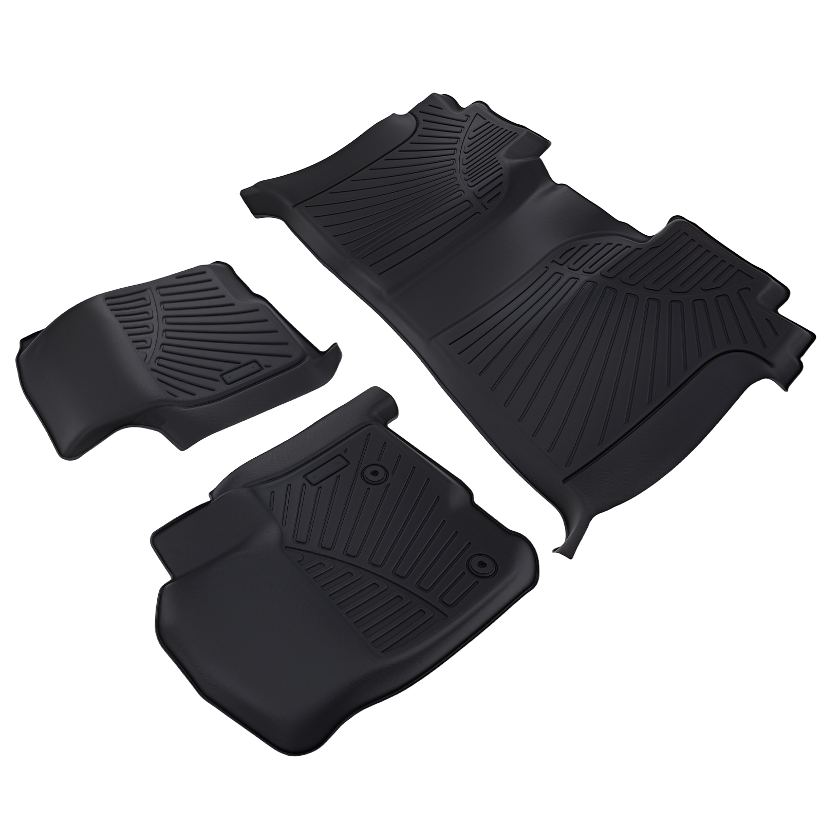 TPE Floor Mat Liners For Chevrolet Silverado 2020-25 All Weather Waterproof QME