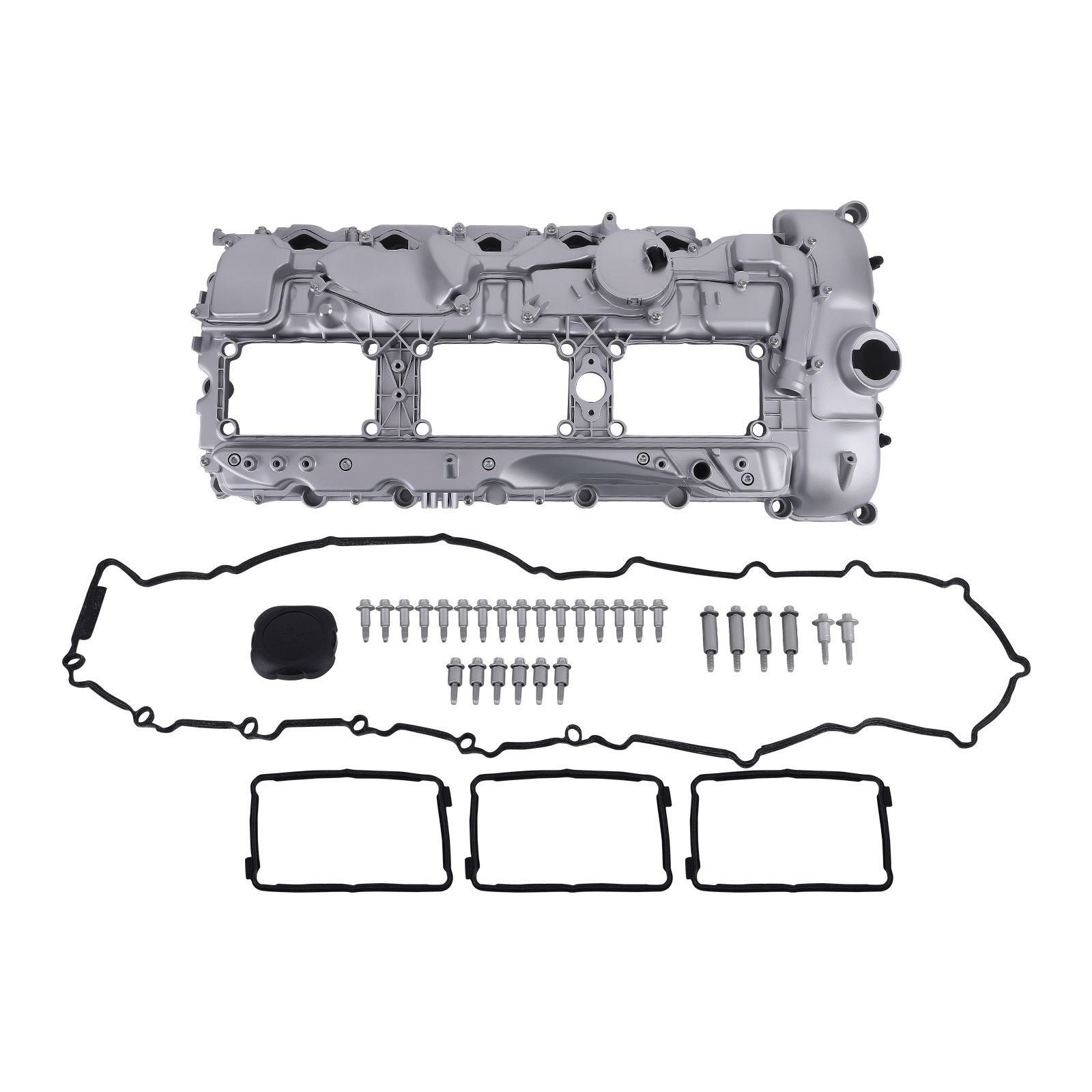 Aluminu Valve Cover & Gaskets for BMW N55 535i 335i 135i 640i 740i X5 X6 X3 3.0L