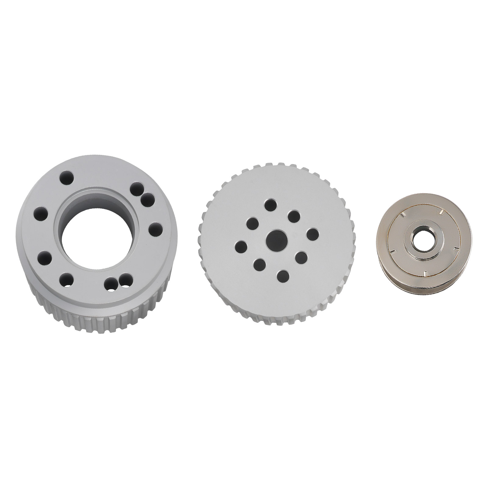 Billet Aluminum Gilmer Belt Drive Pulley Kit For Chevy SBC 305 327 350 400 LWP