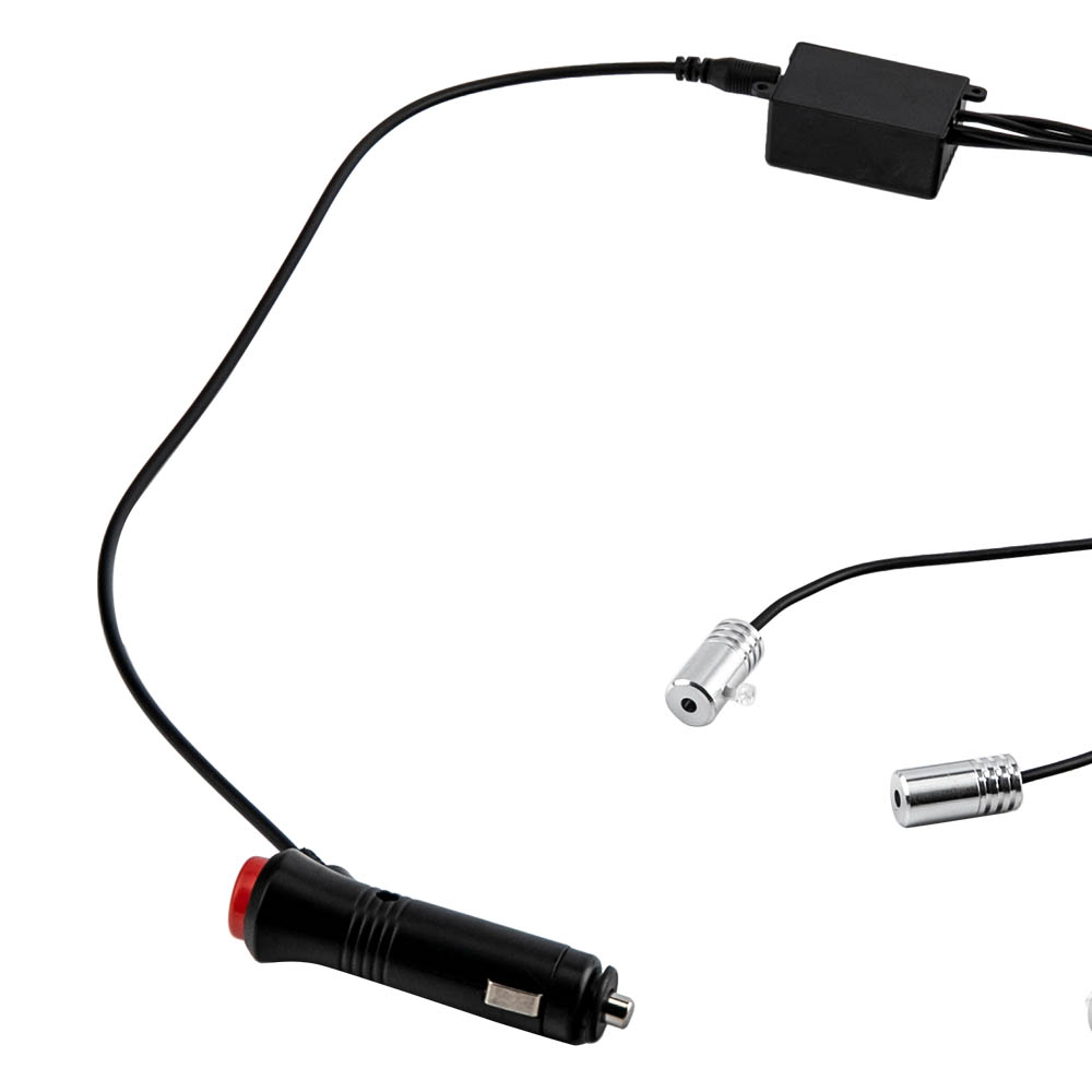 12V 4M RGB LED Car Interior Fiber Optic Neon Wire Strip Atmosphere Light Kit APP