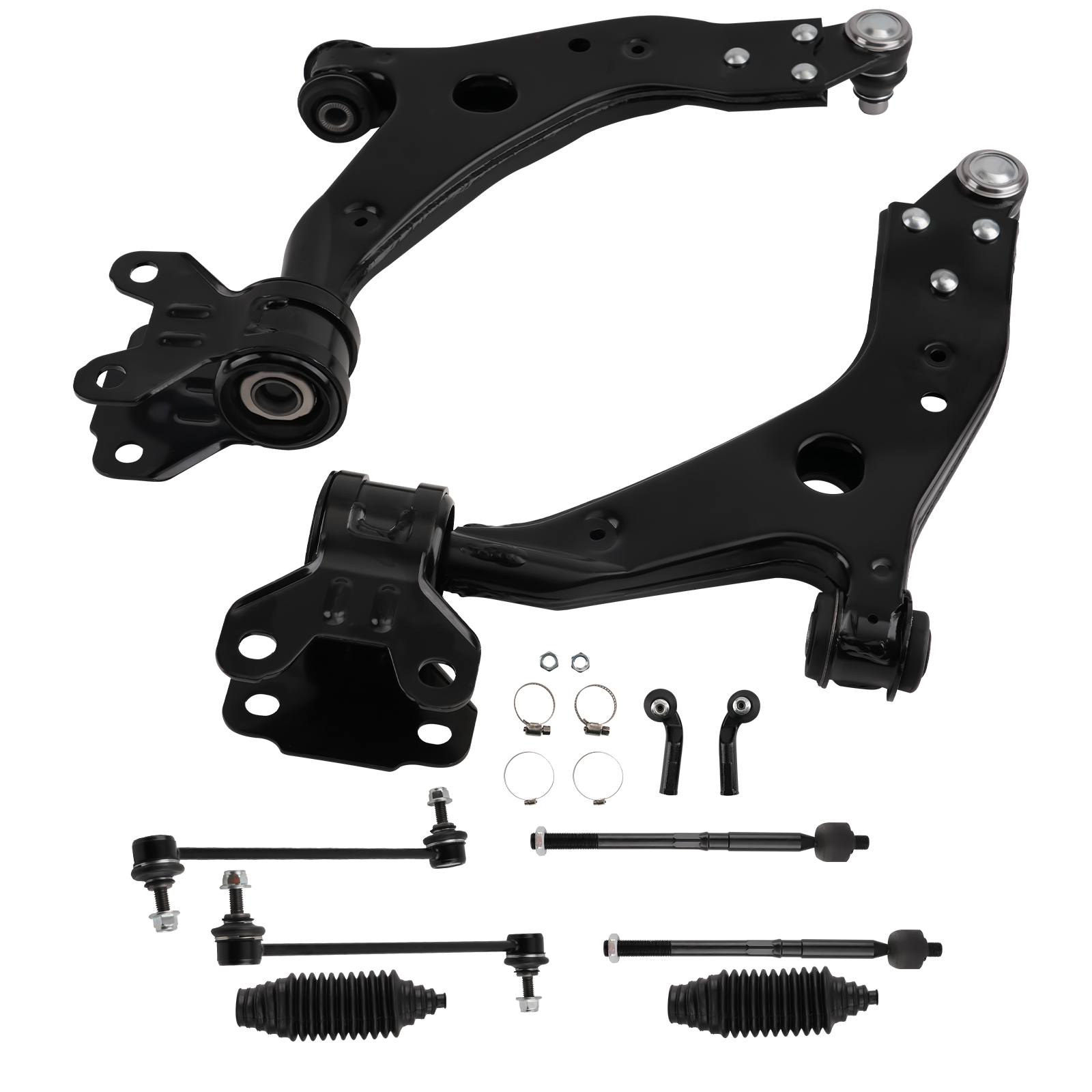 Front Lower Control Arm Tierods Sway Bar Link Kit for 2013-2017 2018 Ford Escape