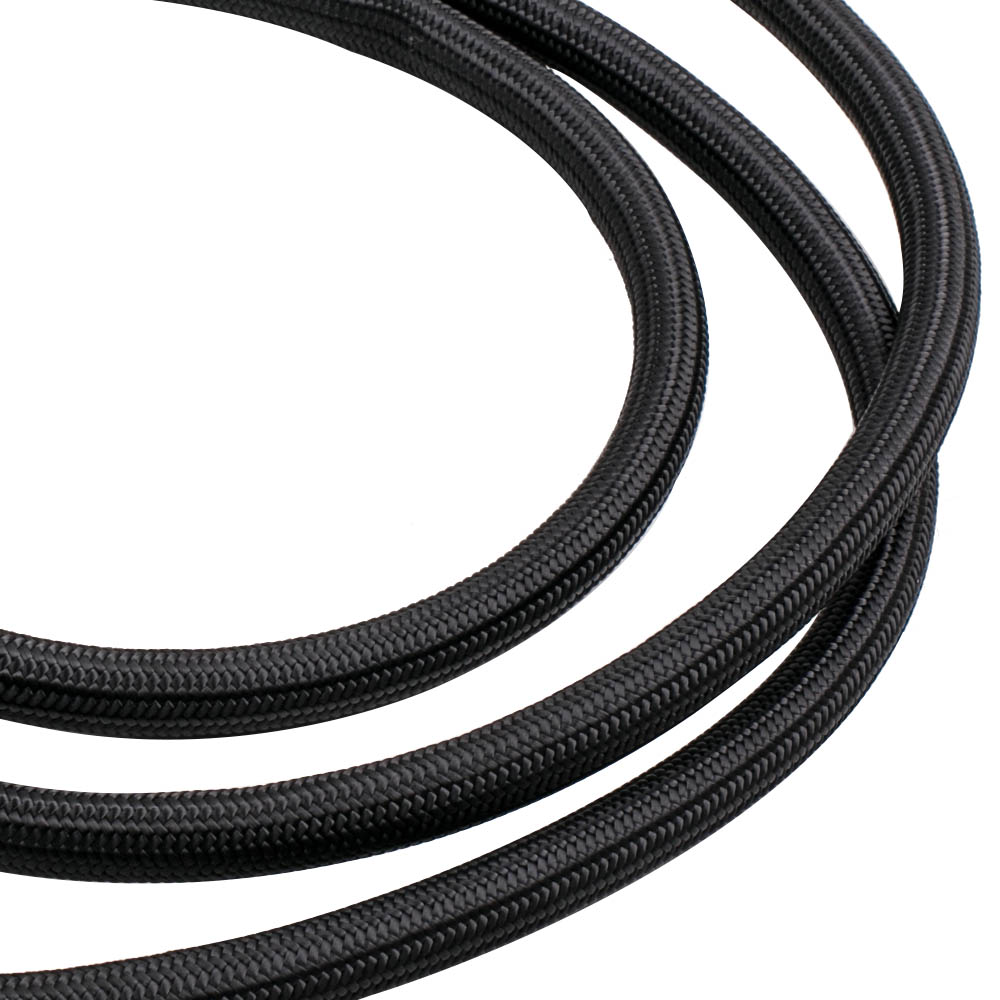 -10AN 10AN Steel Nylon Braided Gas/Oil/Fuel Hose Line + Hose End Fitting Kit set