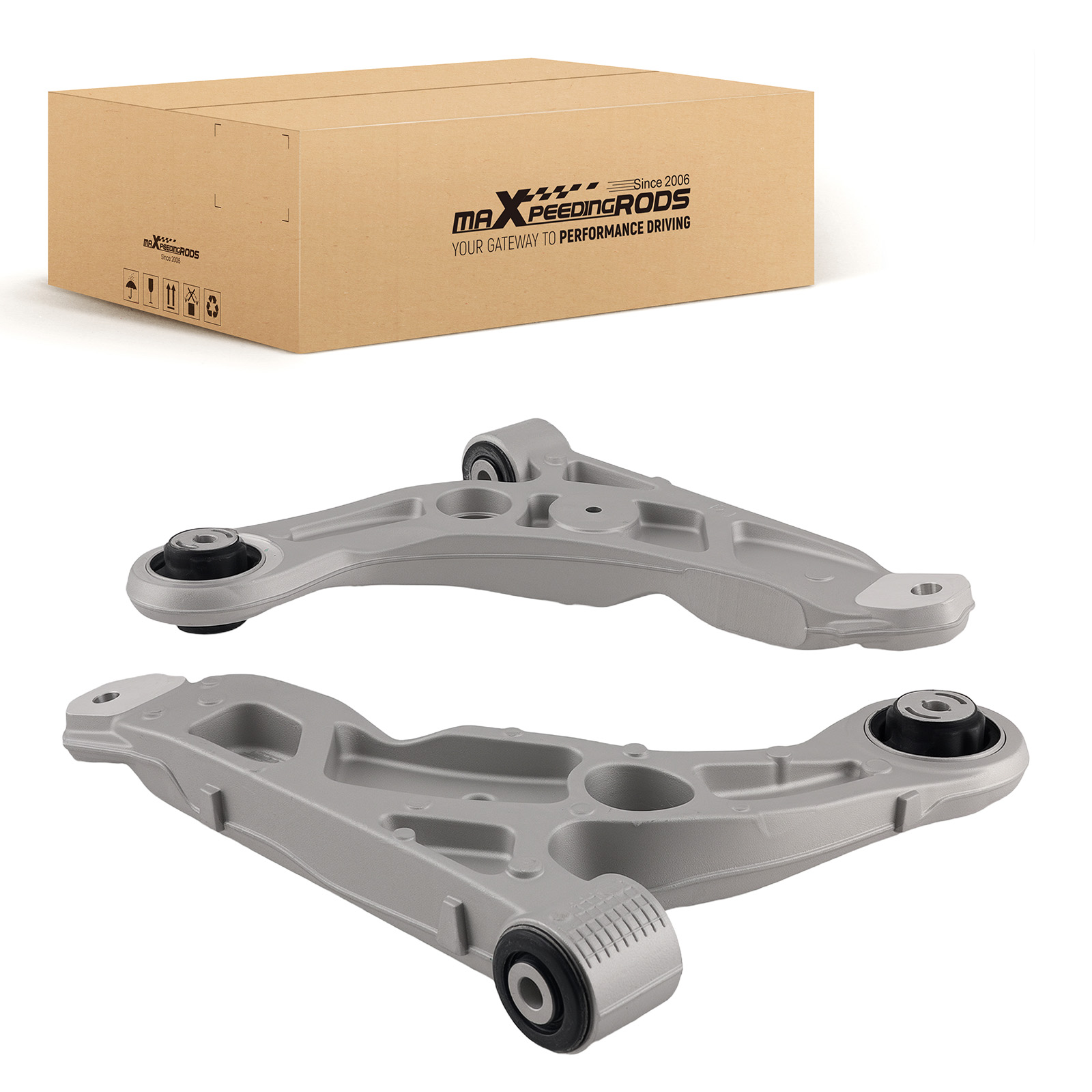 2pc Front Lower Control Arms & Bushing Kit Set For Jeep Cherokee 2019 2020 -2023