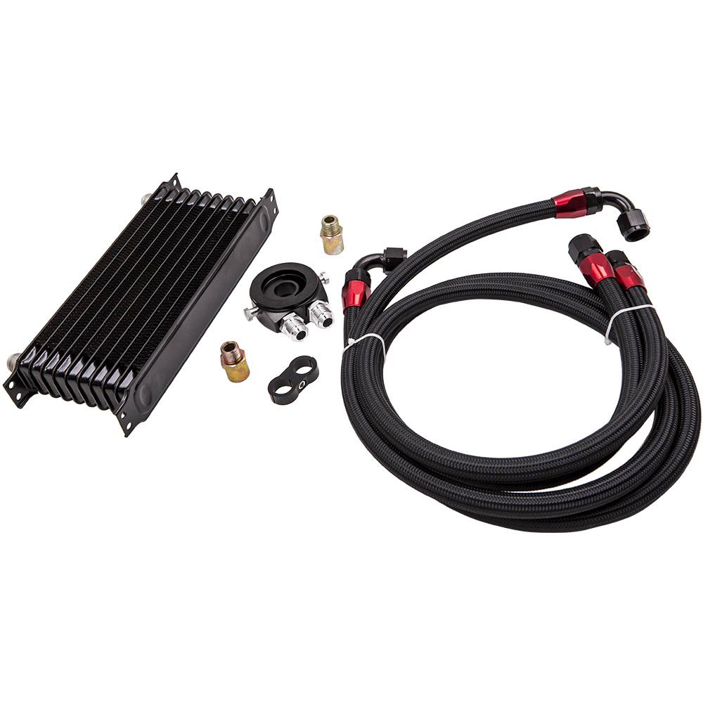 Radiatore ad Olio 10 Riga Exoracing Universal Raffreddatore Kit Termostato AN10