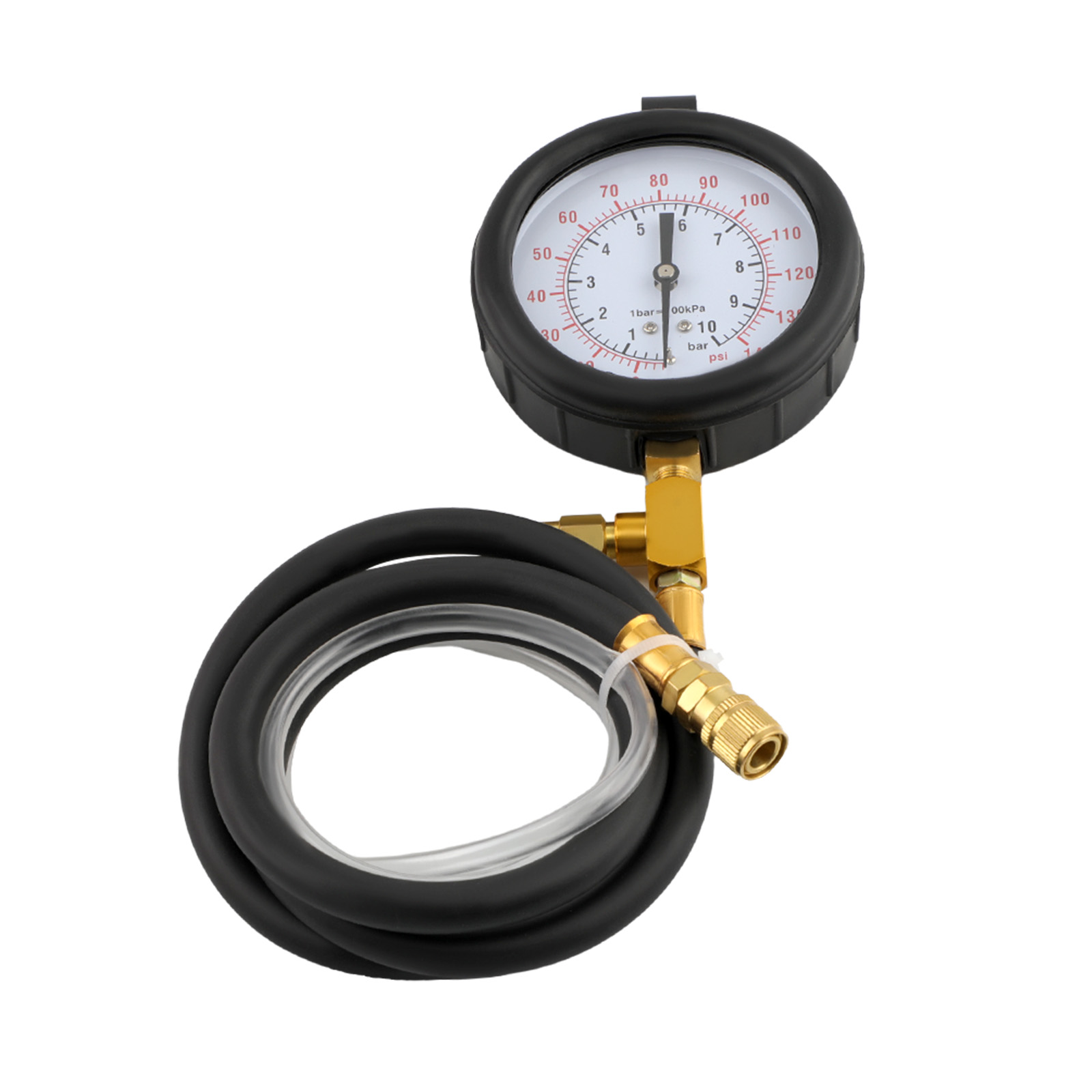 Kraftstoff Benzindruck Prüfer Drucktester Messgerät Werkzeug Satz 0-10 Bar