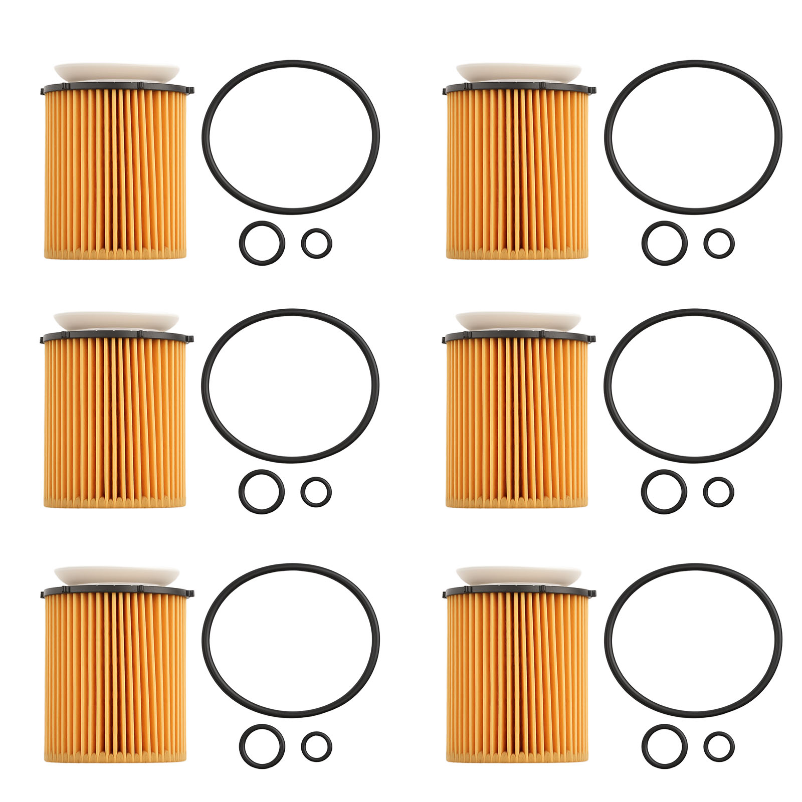Set of 6 Oil Filter Kit for Mercedes-Benz GLC300 GLC300e GLC350e GLE350 2.0L