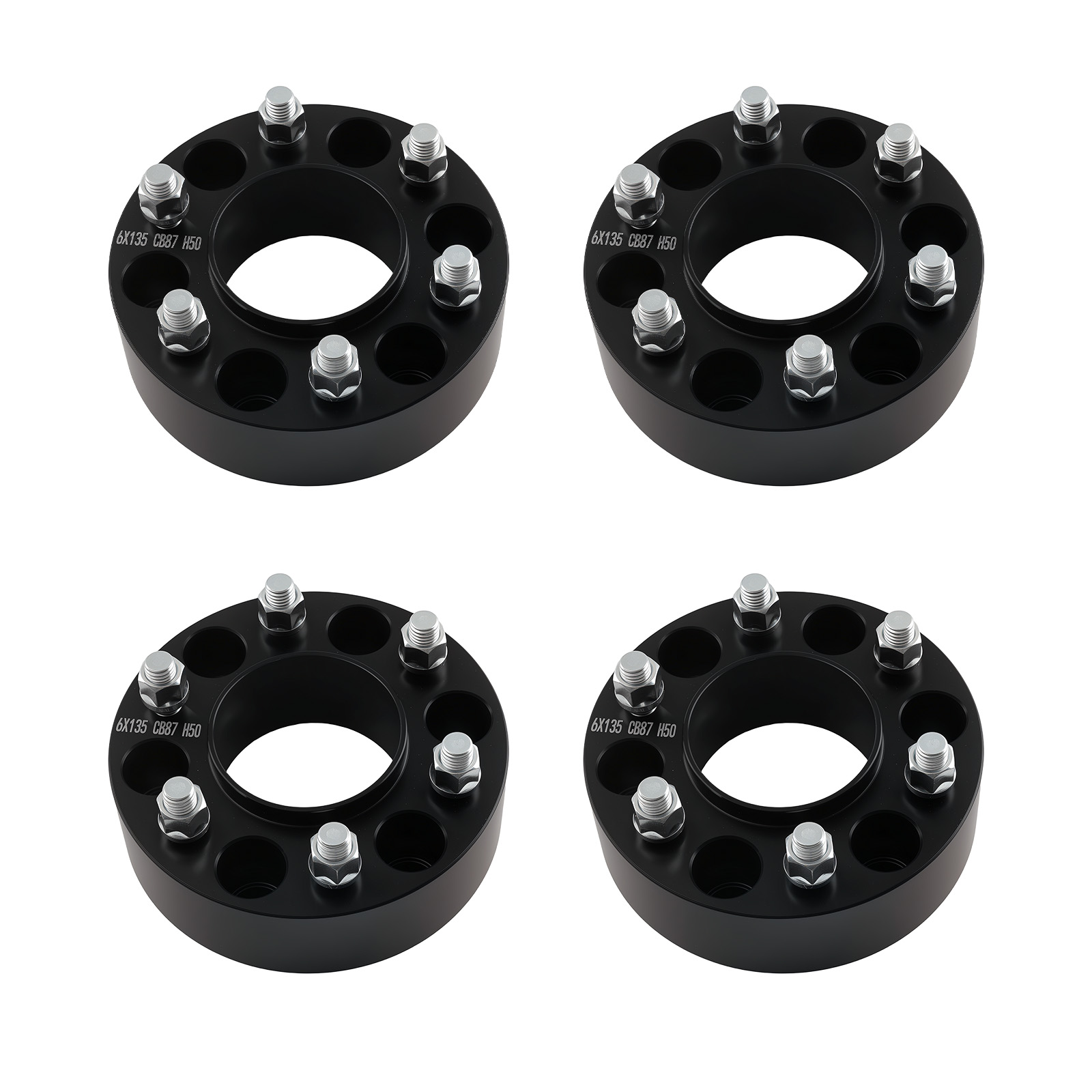 4pcs 50mm Wheel Spacers for Ford F-150 6x135mm 87mm Bore Aluminum 2004-14