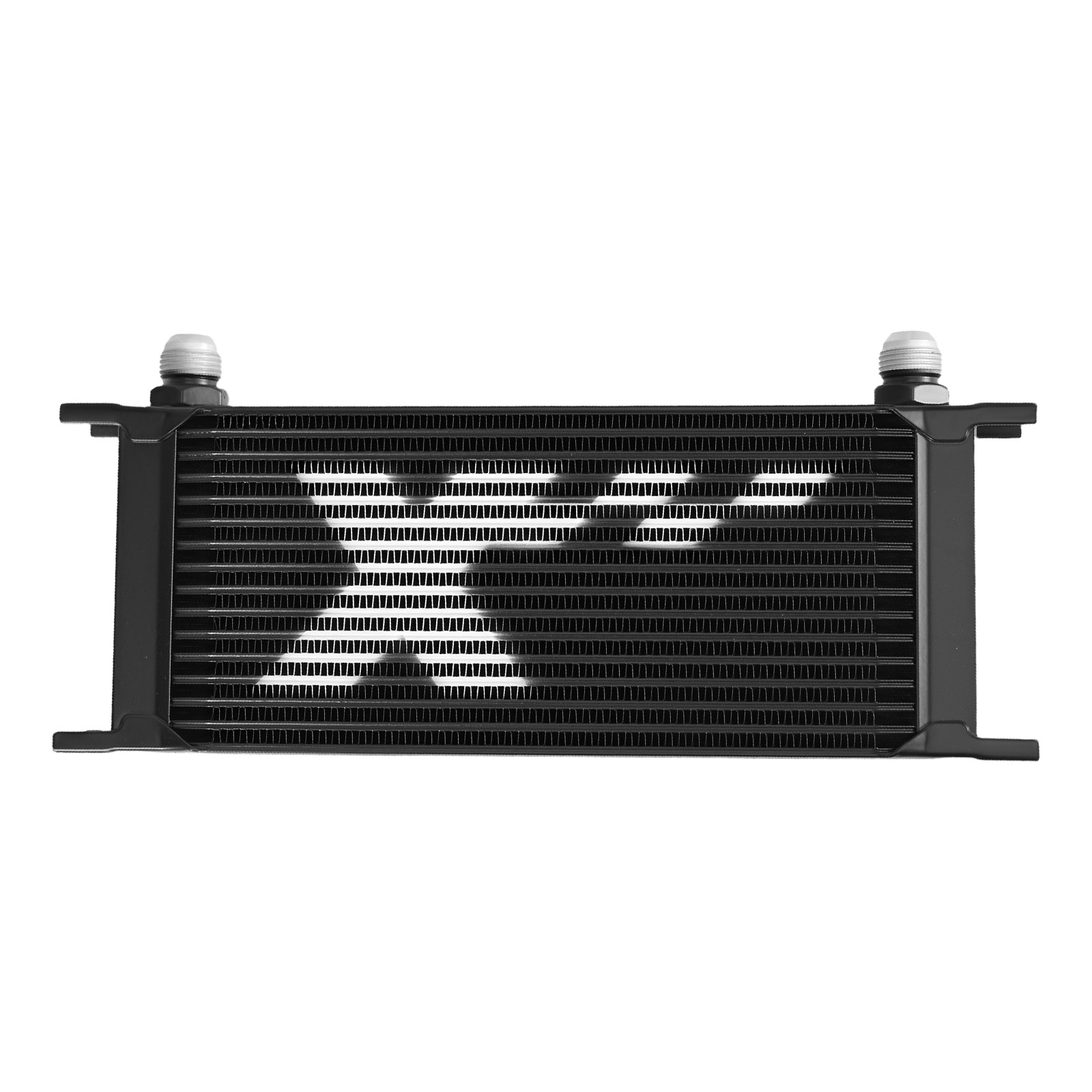 16 Row Aluminum Trans Engine Oil Cooler Kit Universal AN10 Air Guide Fittings