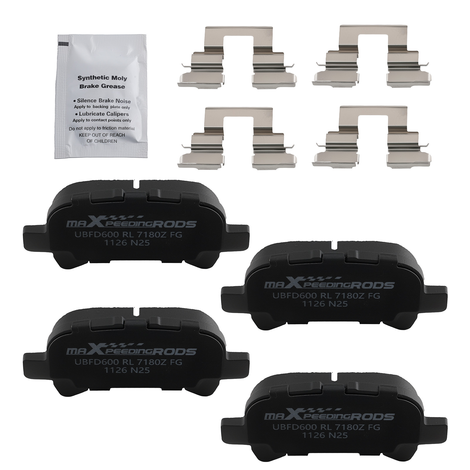 4pcs Rear Ceramic Brake Pads Kit for Toyota Avalon 2000-2007 Camry 2000-2006