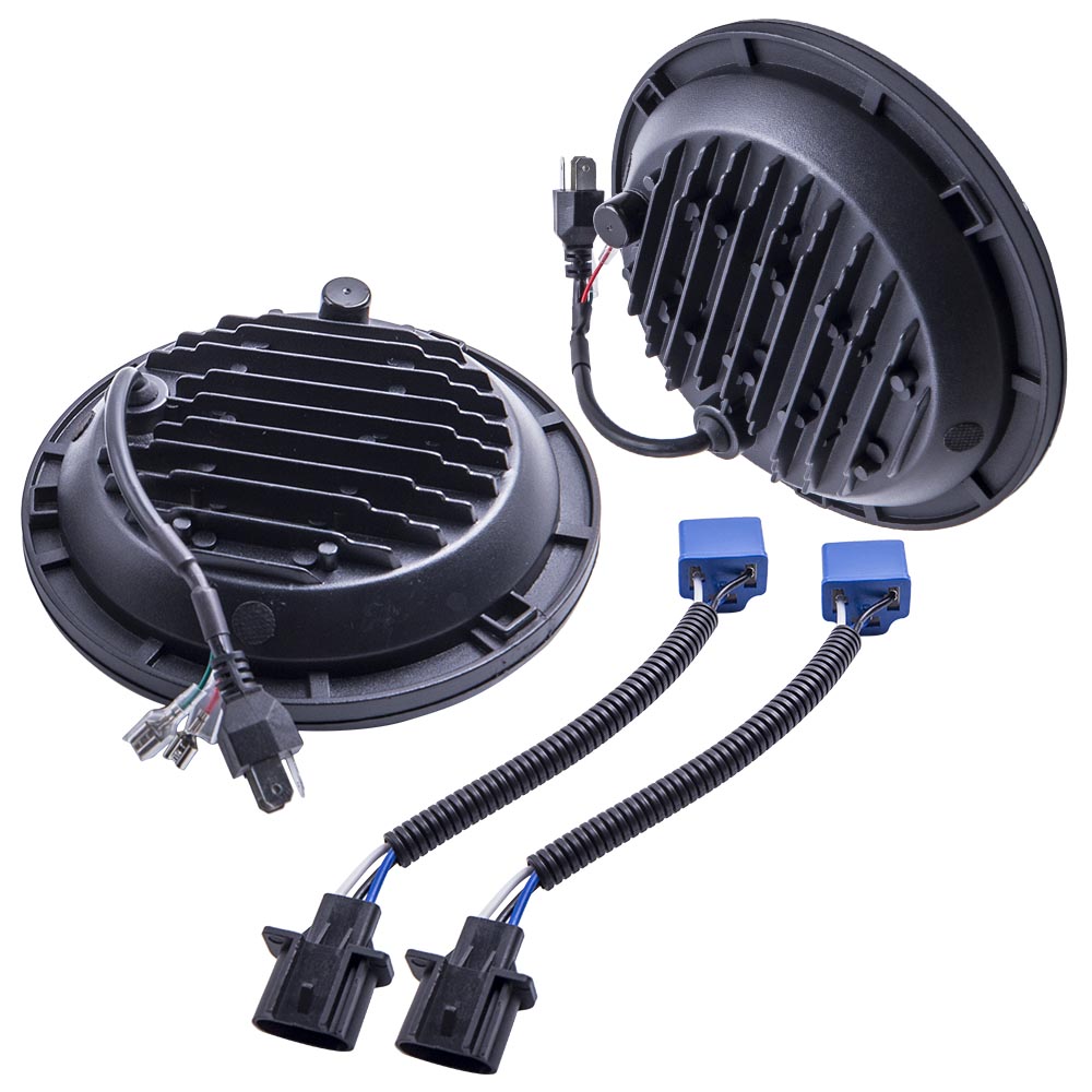 2pcs 7 Inch Round LED Headlight Headlamp Fit For Jeep 97-2017 Wrangler JK LJ TJ