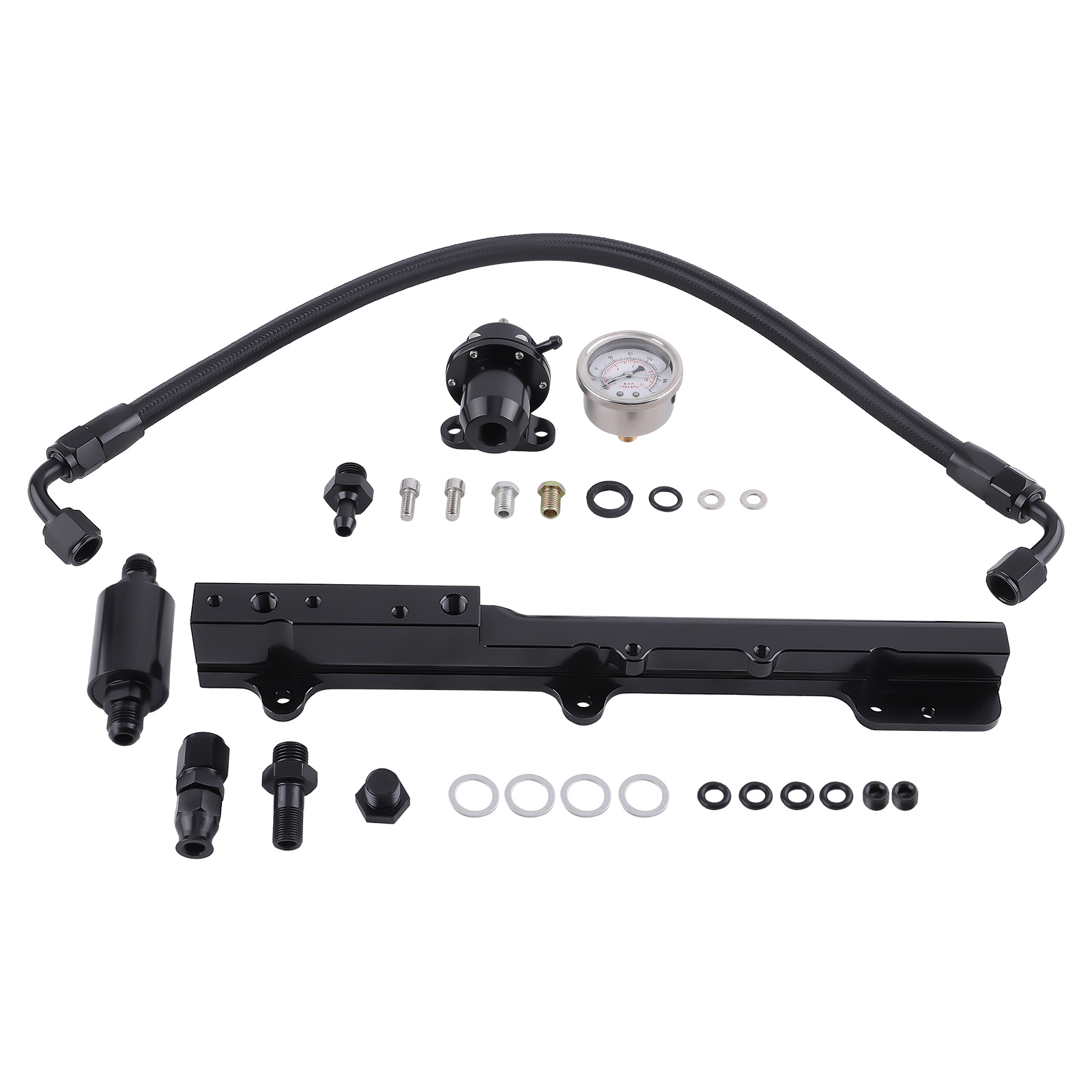 Fuel Pressure Regulator Gauge Rail Line For Honda Civic Acura Integra B-Series