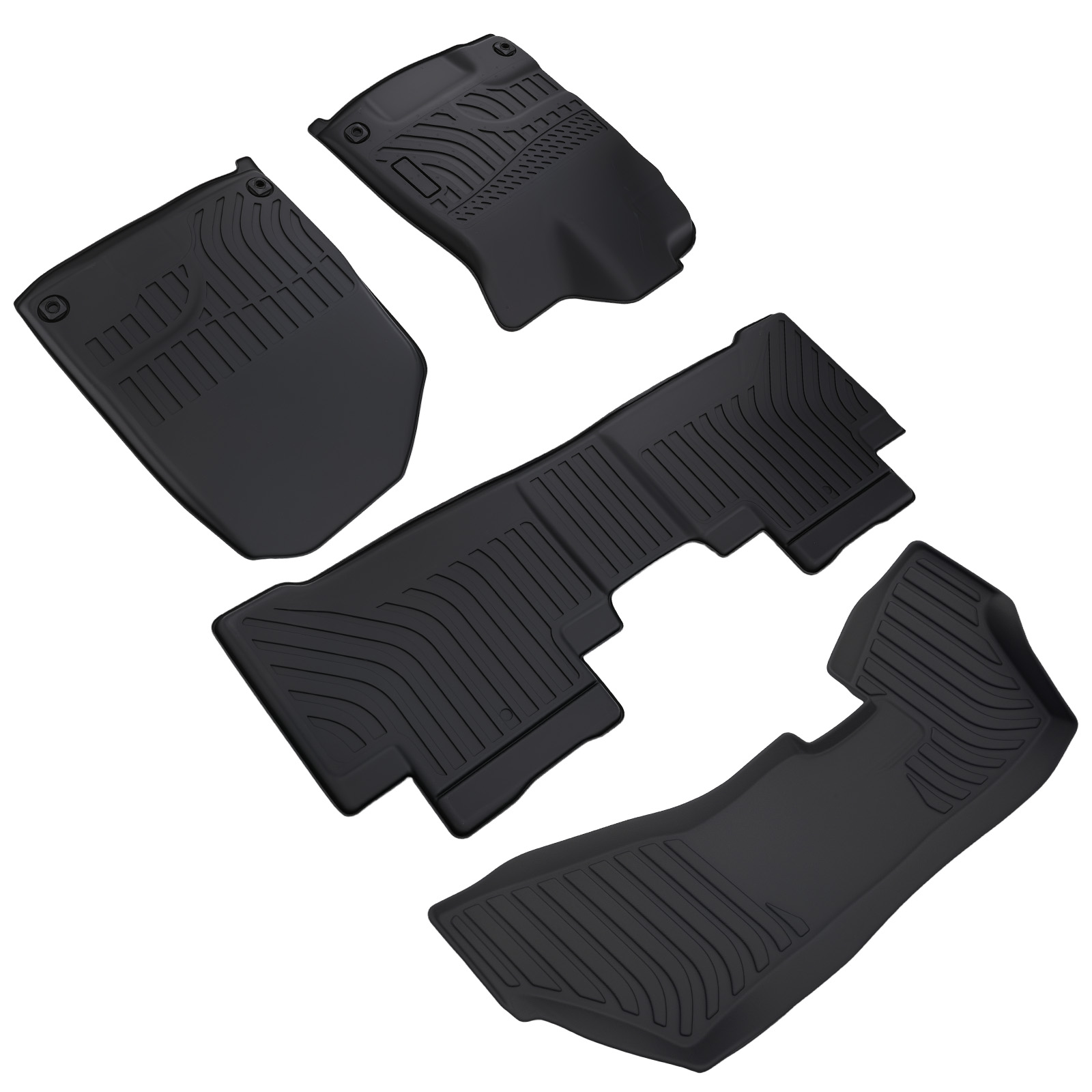 Easy Clean Floor Mats for Acura MDX 2014-2020 7 Seat TPE Waterproof Anti-Slip