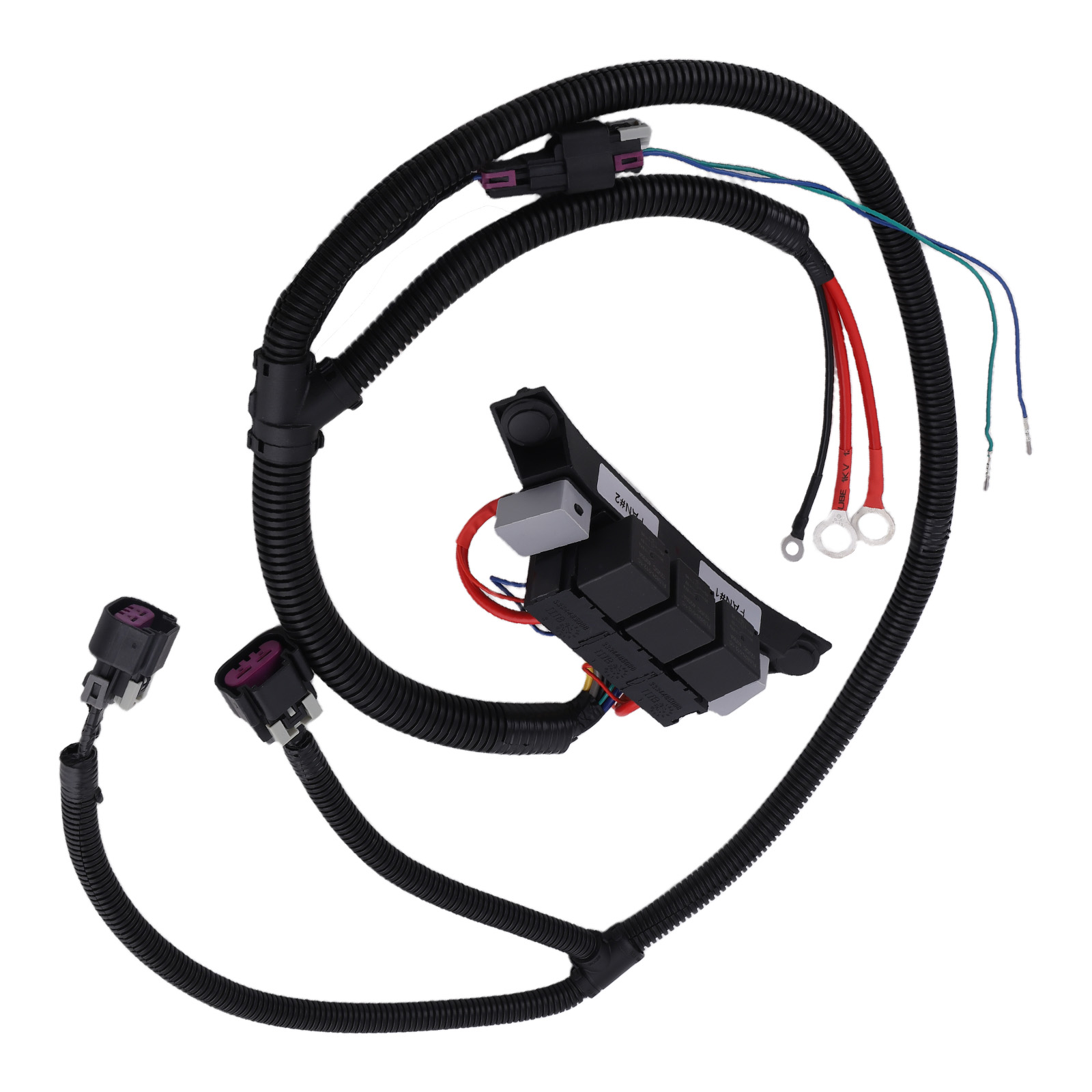 Dual Speed Electric Fan Control Wiring Harness Kit for GMC Sierra 1500 2500 3500