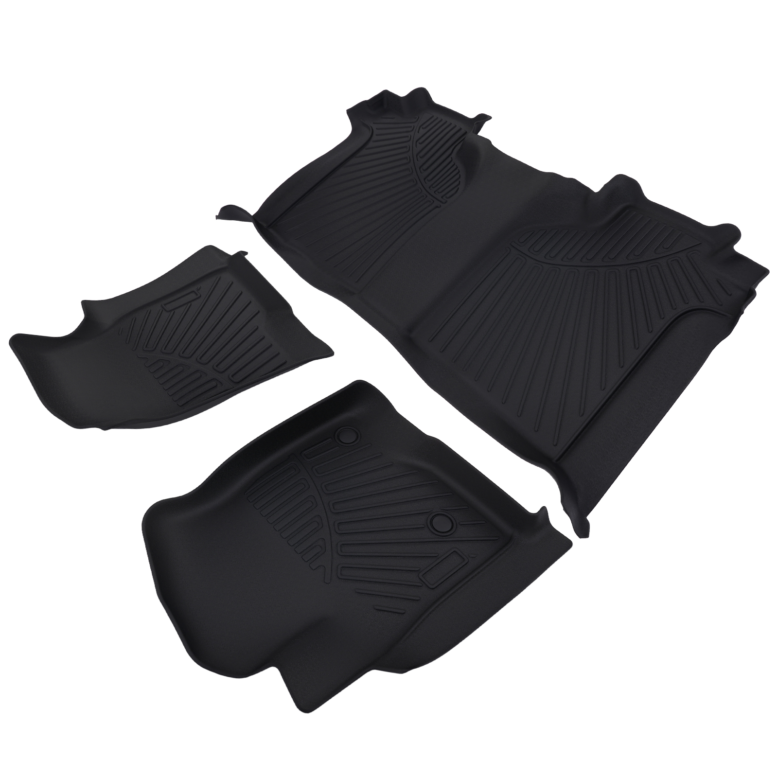 TPE Floor Mat Liners For Chevrolet Silverado 2020-25 All Weather Waterproof QME