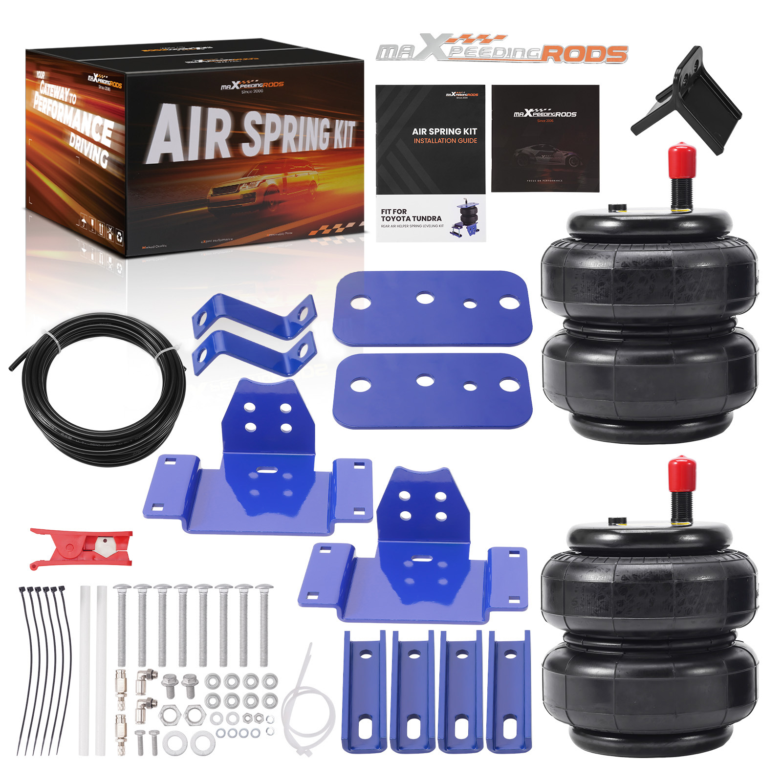 Rear Air Helper Spring Bag Kit 5000lb for Toyota Tundra 2007-2021