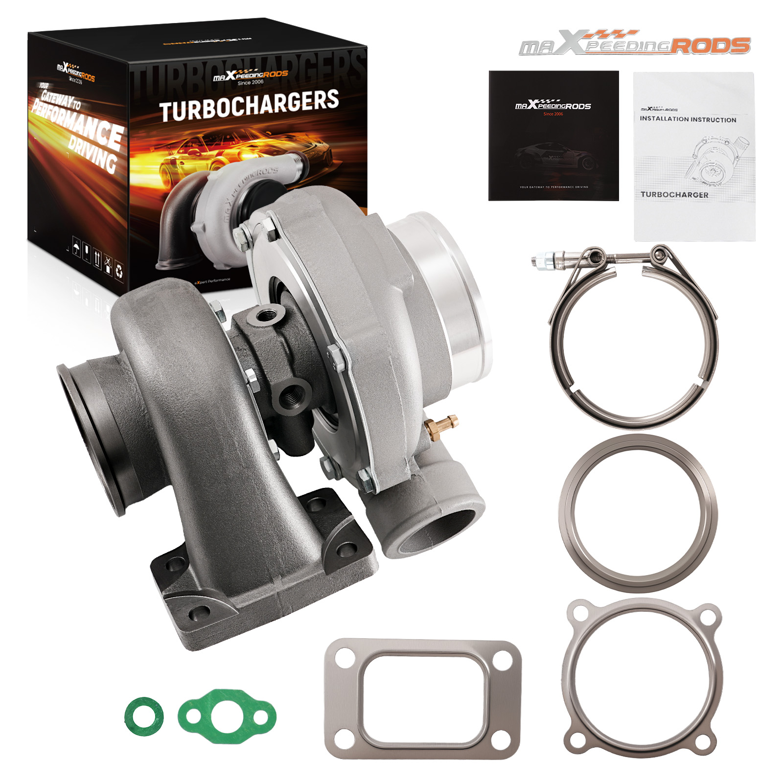 Billet Turbo Turbocharger GT3582 T3 V-Band .63 A/r .70 Anti-surge for 2.5L-6.0L