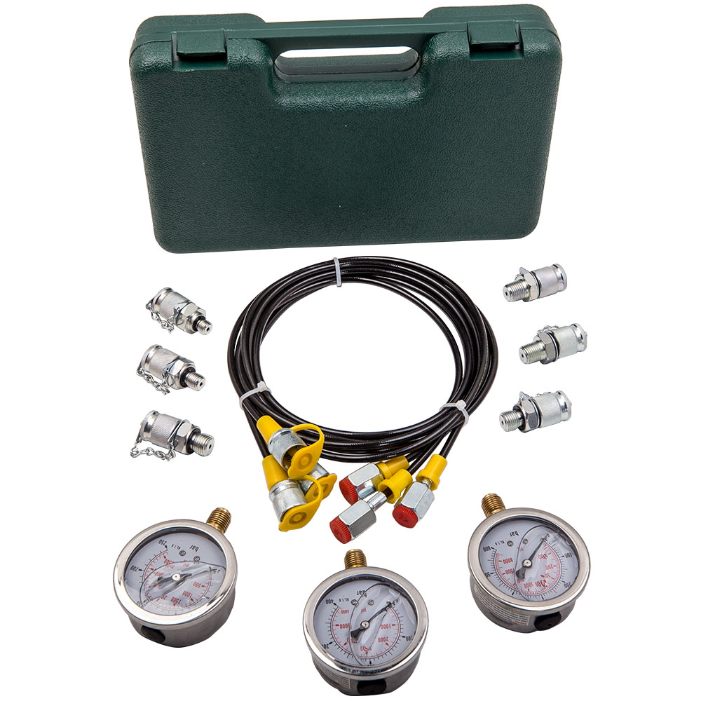 Diagnostic Compression Testing Excavator Hydraulic Pressure Gauge Tester kit