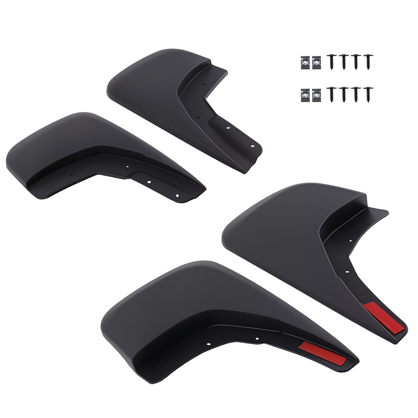 4PCS Splash Guards Mud Flaps for Silverado 2500 3500 2015-2018 22894857 Black