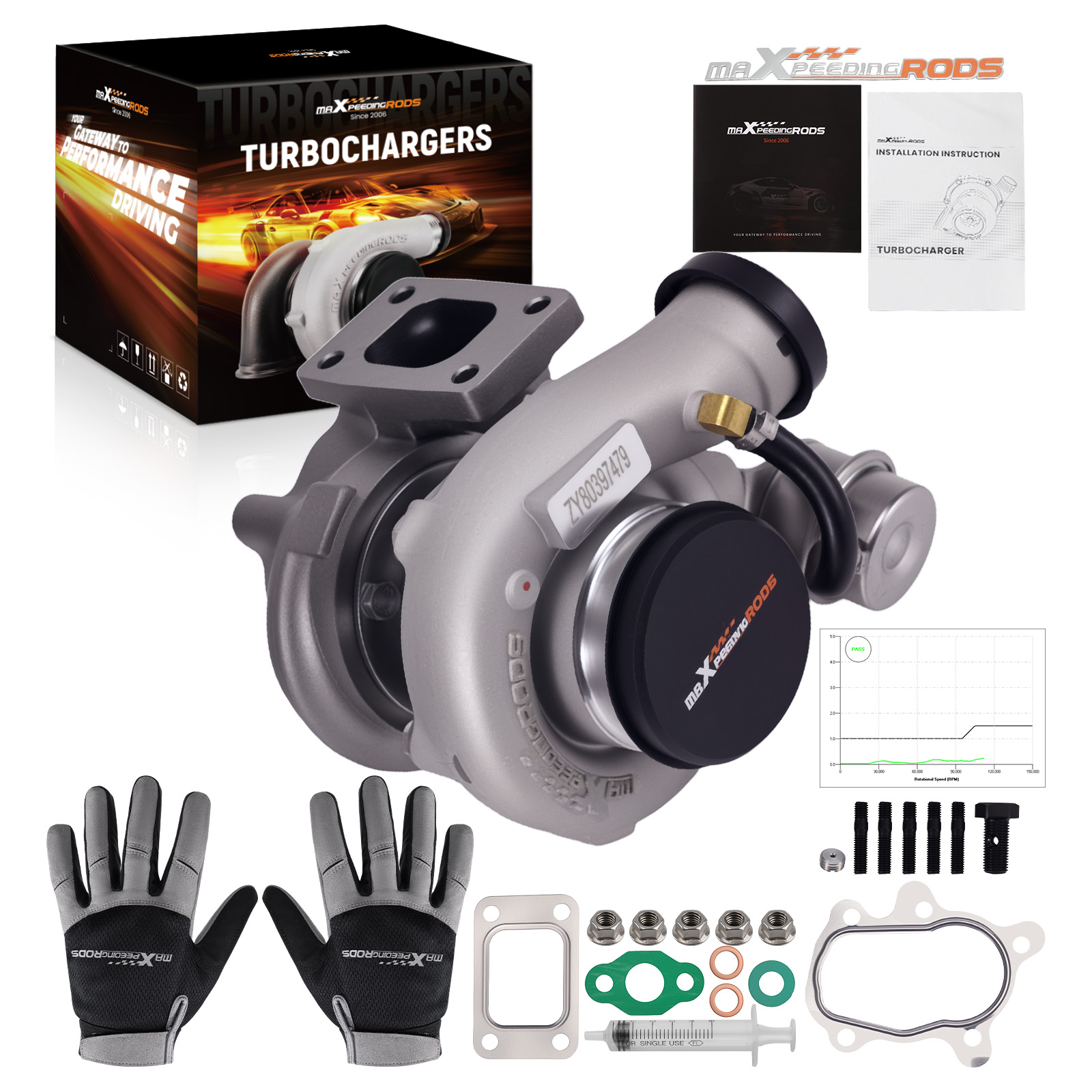 Billet GT2871 Turbocharger Water and Oil Cooling Wet Float Internal Wastegate